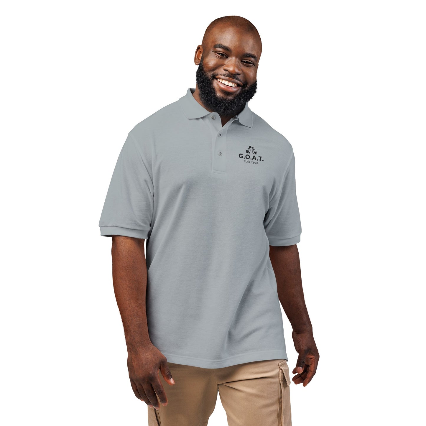 G.O.A.T. Talk Tees Embroidered Logo Polo – Clean & Classic Fit
