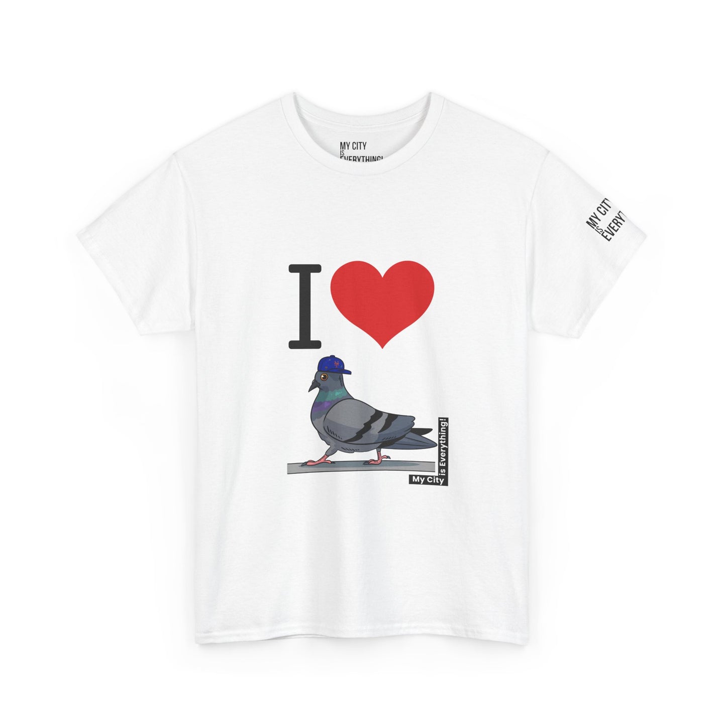 I ❤️ My City Pigeon Tee – Mets Blue Cap Edition | My City Is Everything!