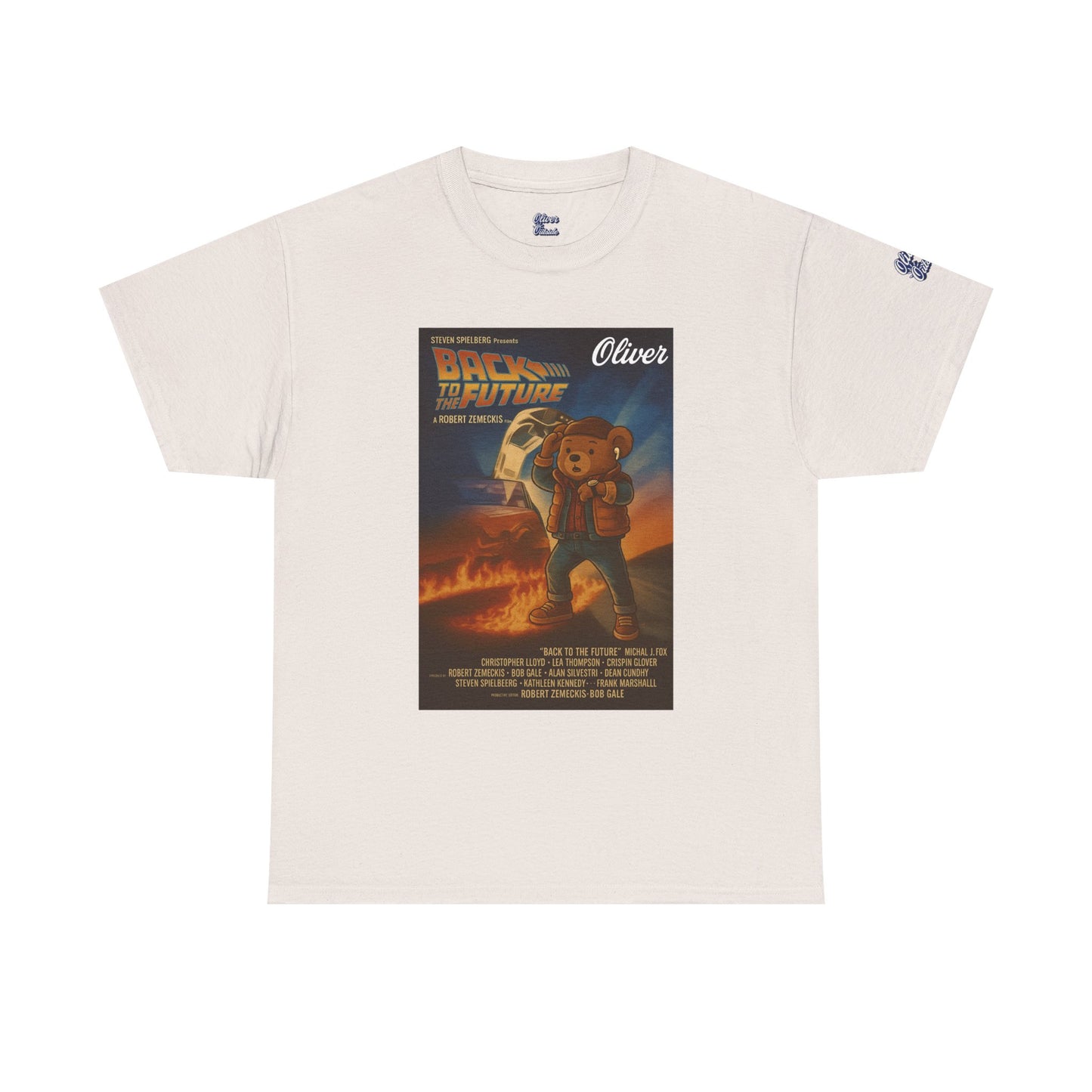 Oliver Outside Back to the Future Parody Tee – Retro Bear Style
