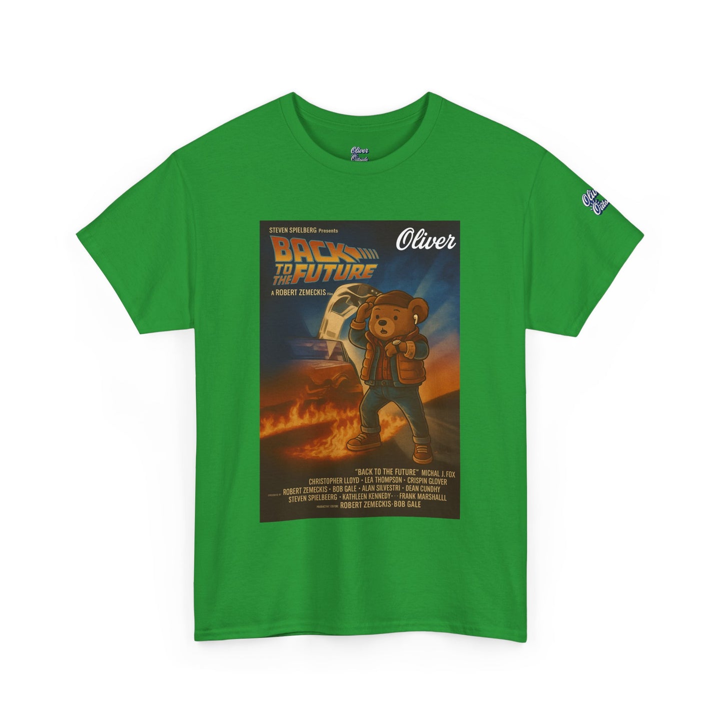 Oliver Outside Back to the Future Parody Tee – Retro Bear Style