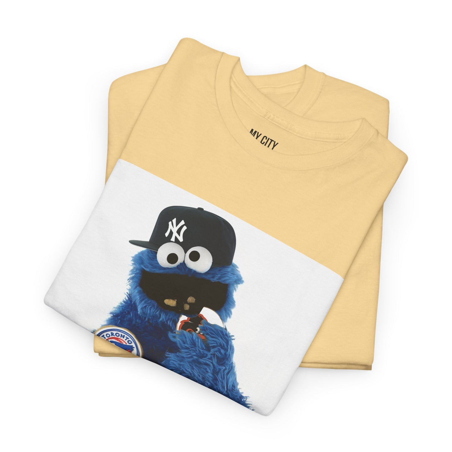 My City is Everything! NYC Cookie Monster Yankee Graphic T-Shirt – Streetwear Tee