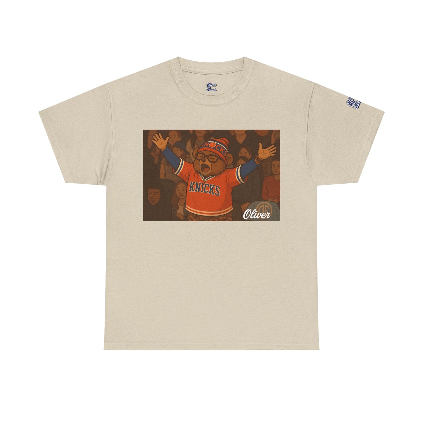 Oliver Outside Knicks Fan Tee – Courtside Energy Bear Style
