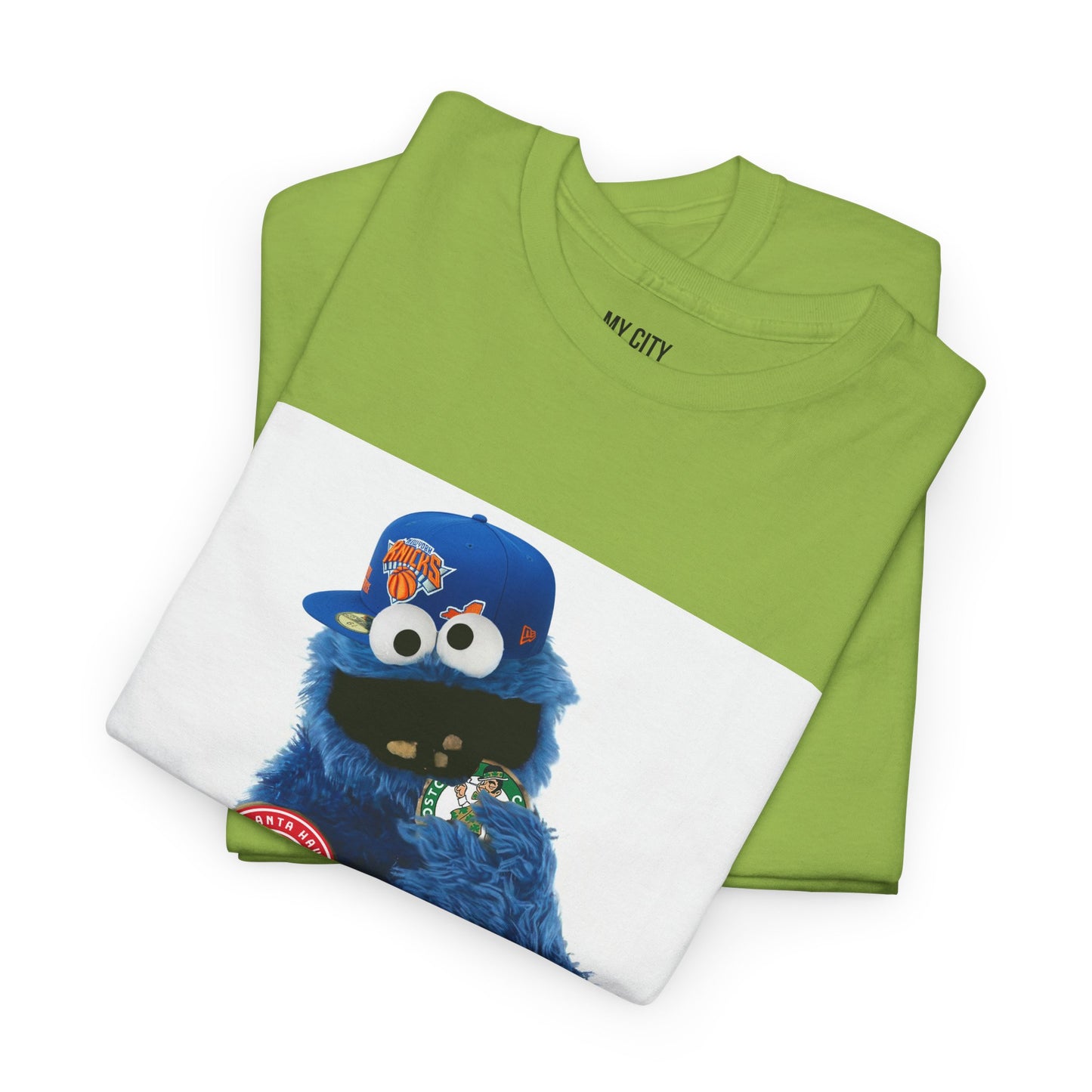 My City is Everything! NYC Cookie Monster Knicks Graphic T-Shirt – Streetwear Tee