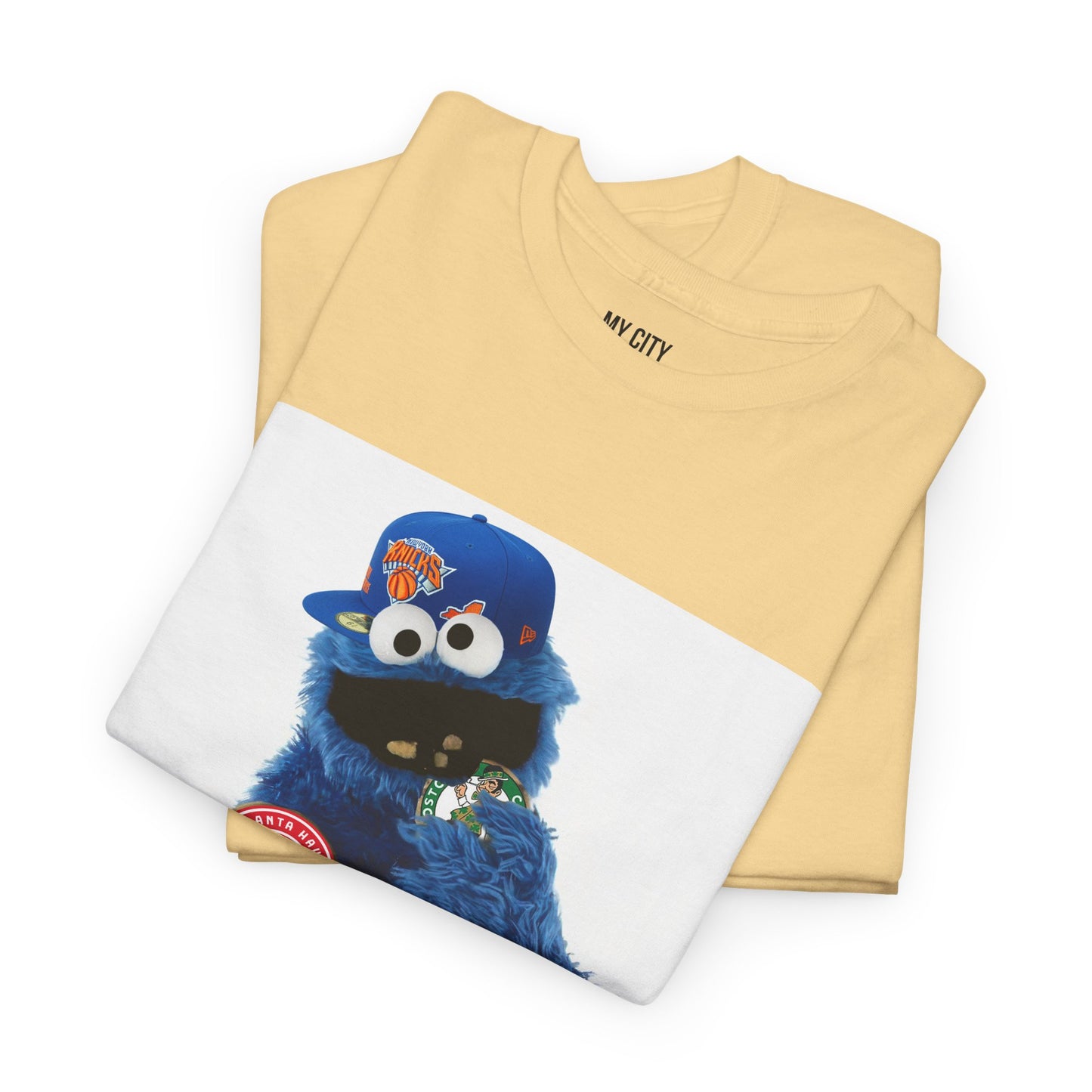 My City is Everything! NYC Cookie Monster Knicks Graphic T-Shirt – Streetwear Tee