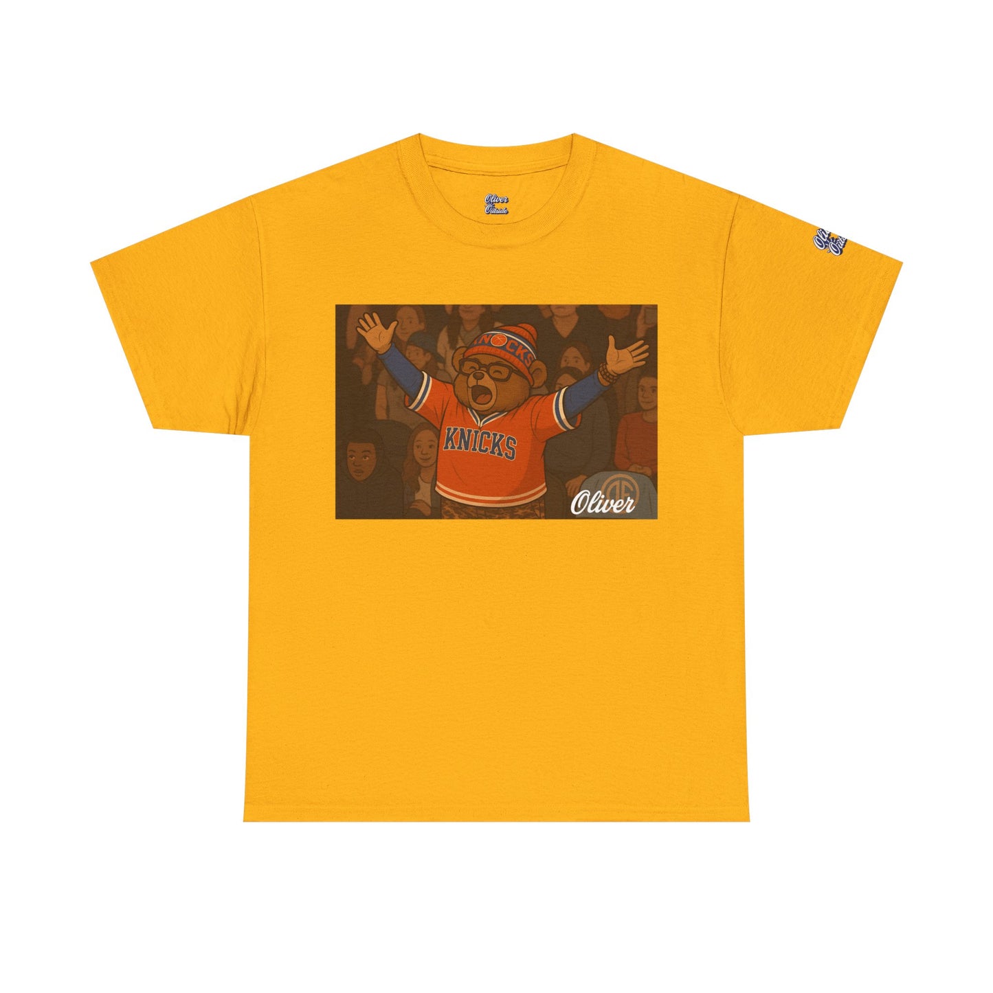 Oliver Outside Knicks Fan Tee – Courtside Energy Bear Style