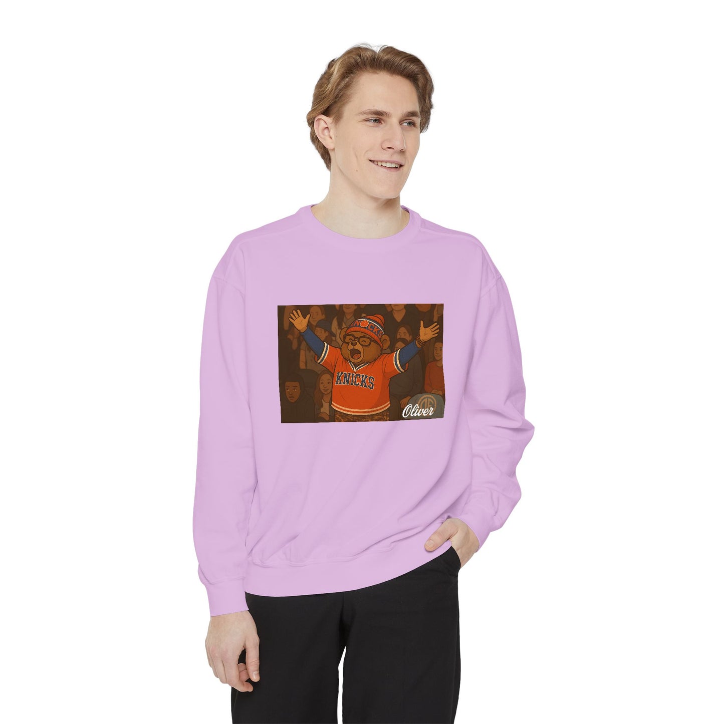 Oliver Outside Knicks Fan Crewneck – NYC Spirit in Every Stitch