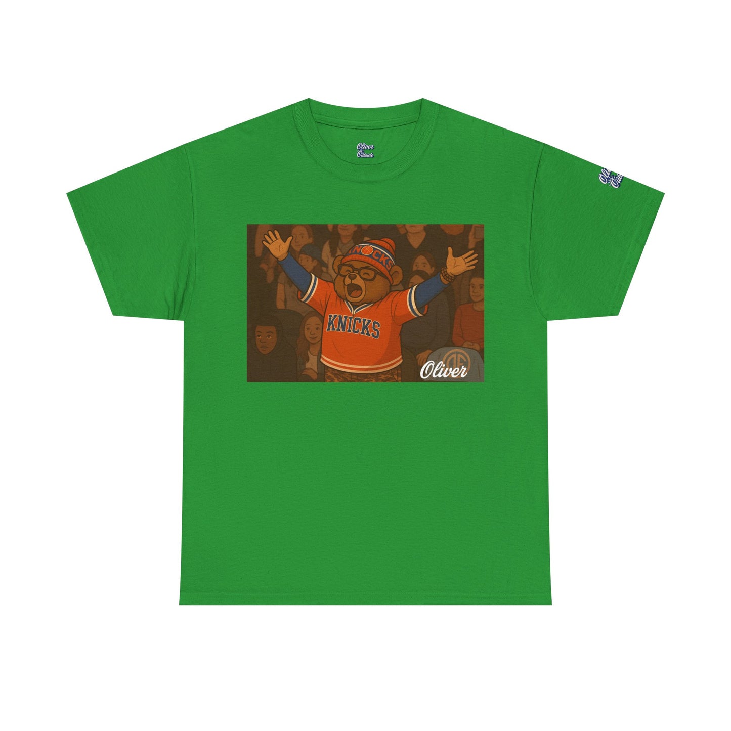 Oliver Outside Knicks Fan Tee – Courtside Energy Bear Style