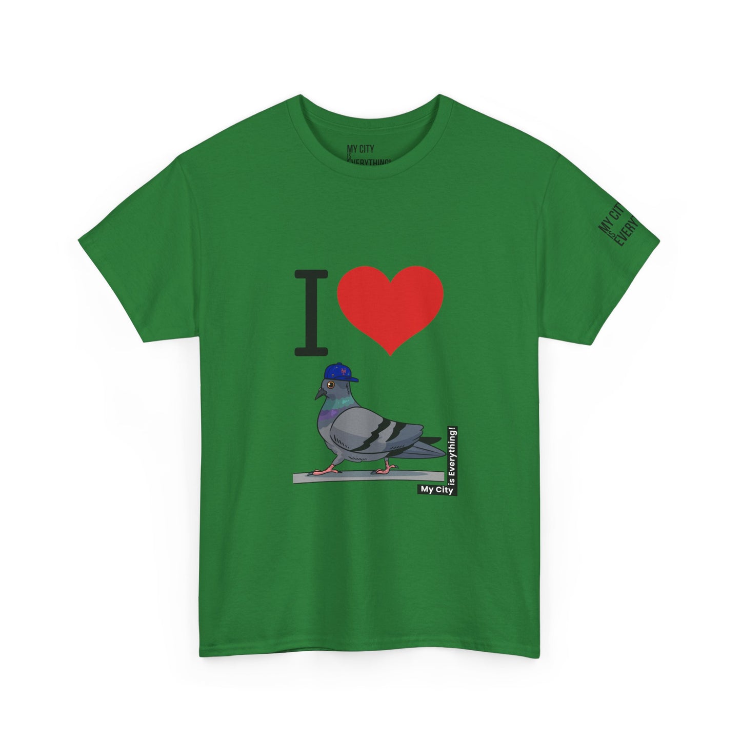 I ❤️ My City Pigeon Tee – Mets Blue Cap Edition | My City Is Everything!