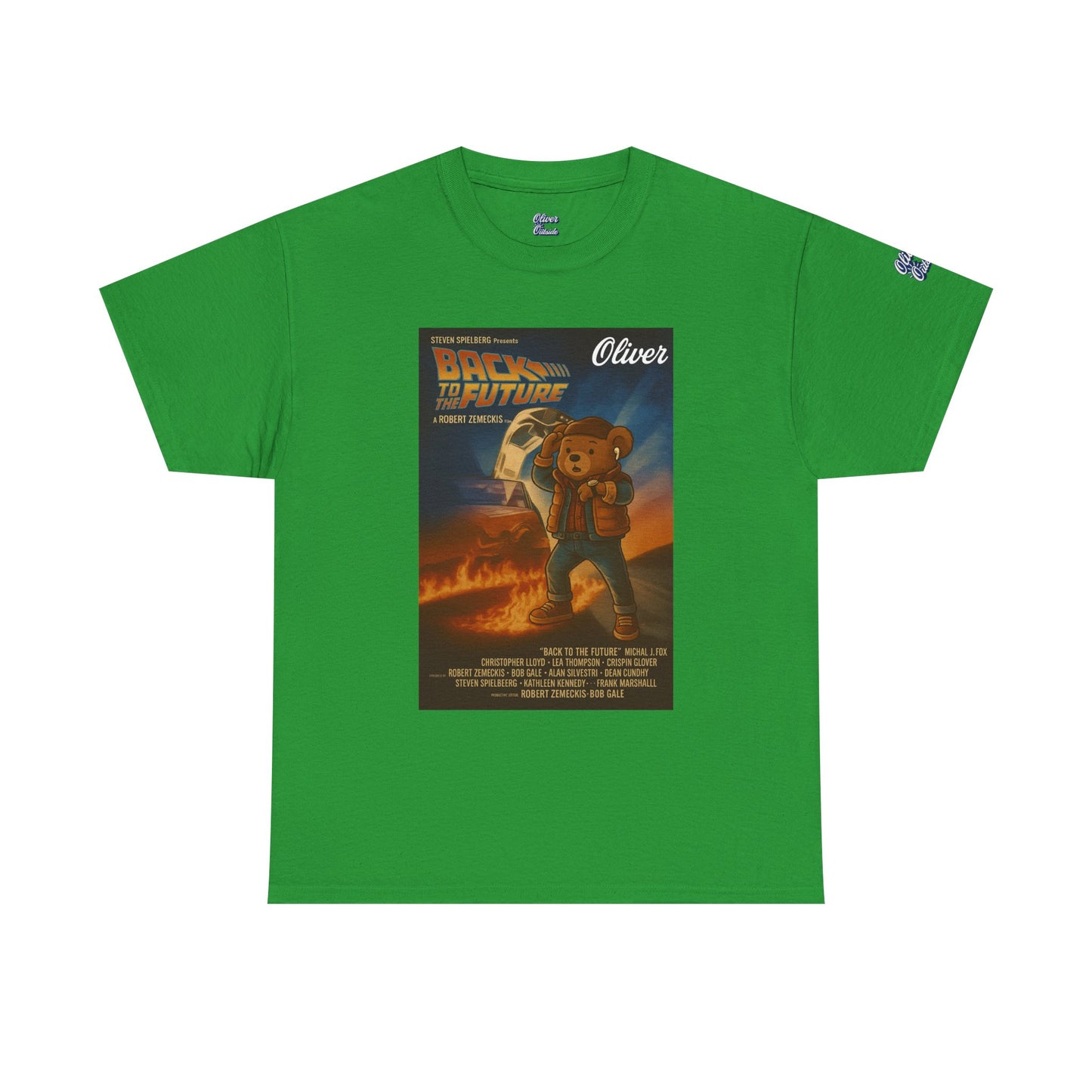 Oliver Outside Back to the Future Parody Tee – Retro Bear Style