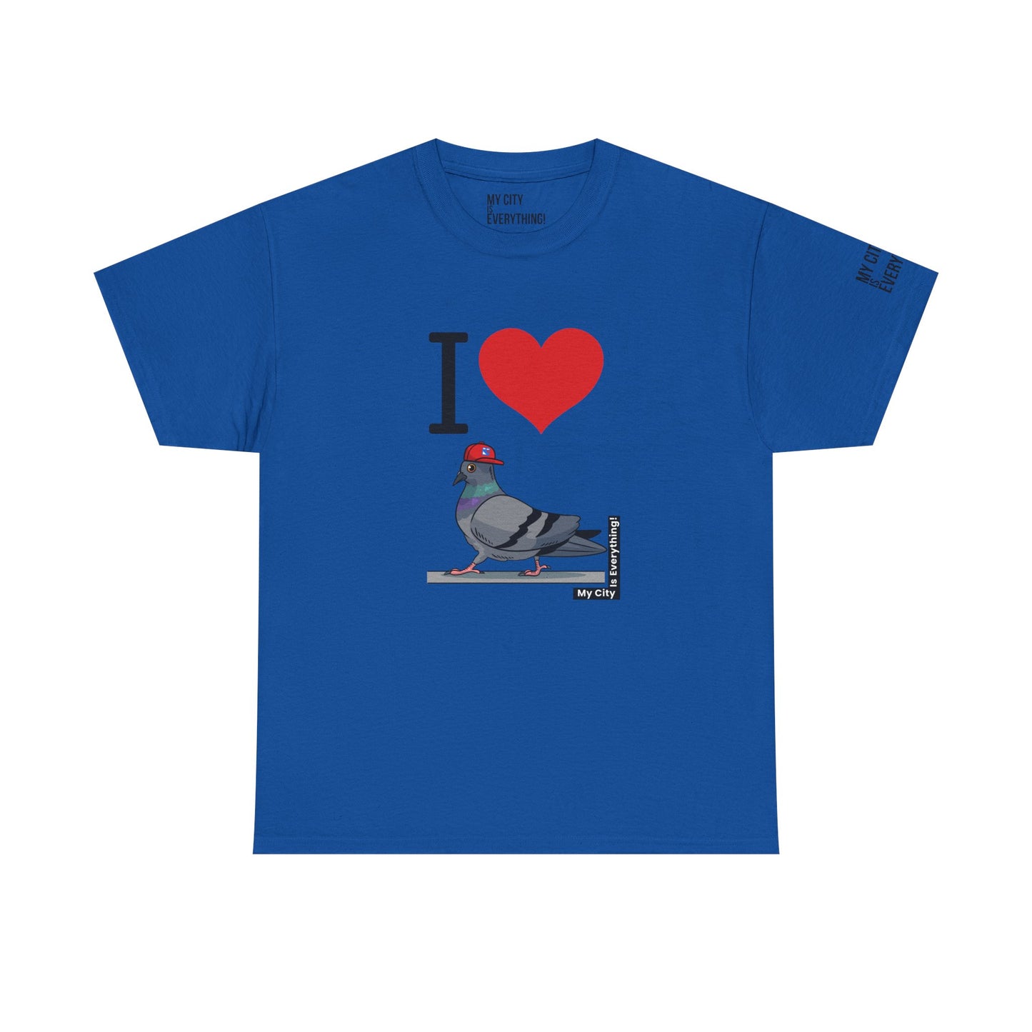 I ❤️ My City Pigeon Tee – Rangers Cap Edition | My City Is Everything!