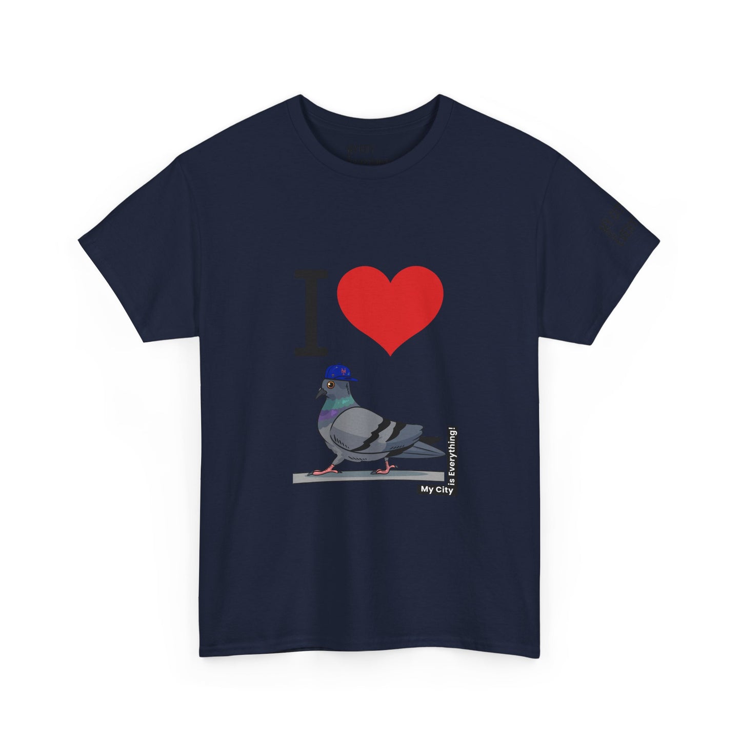 I ❤️ My City Pigeon Tee – Mets Blue Cap Edition | My City Is Everything!
