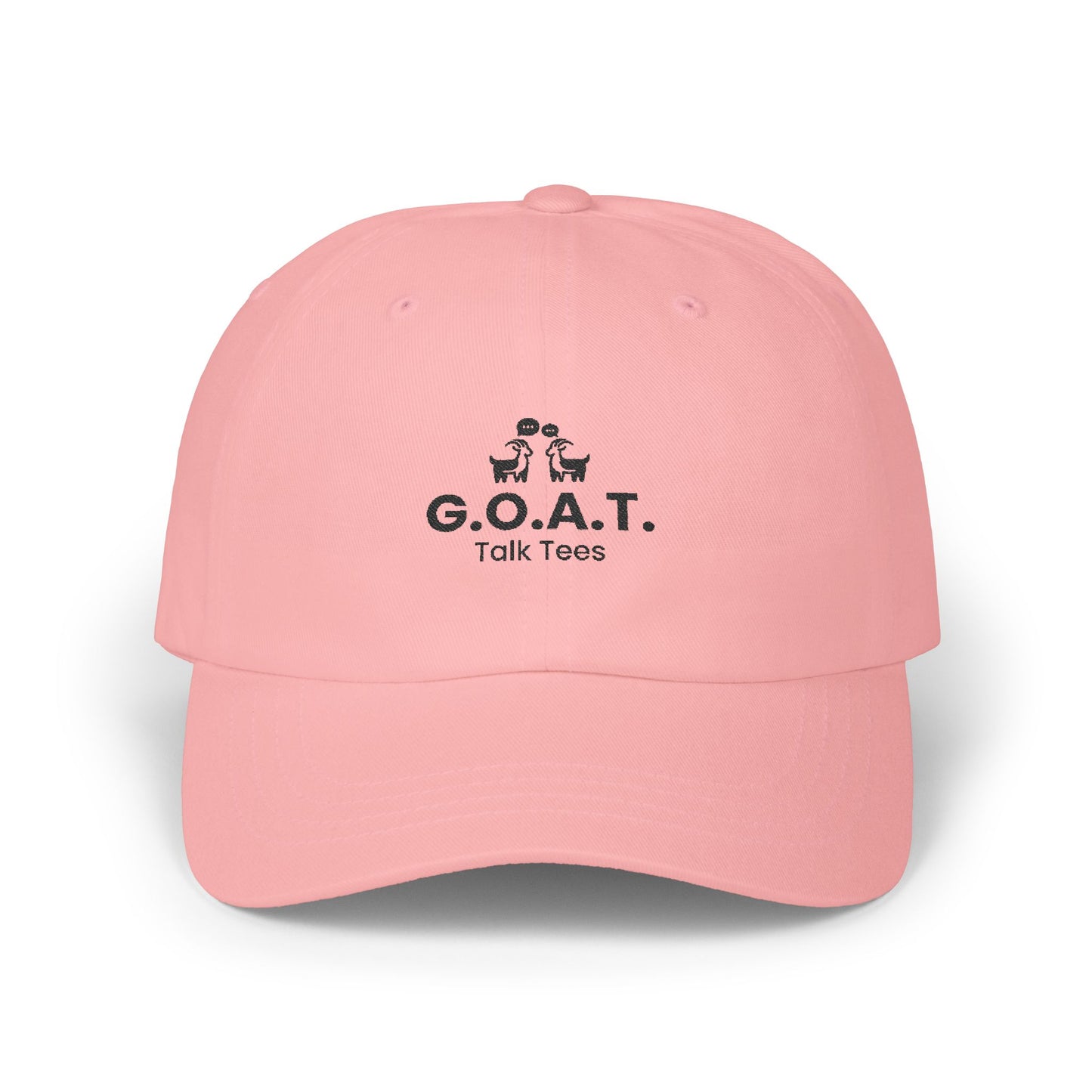 G.O.A.T. Talk Tees Logo Hat – Bold Sports Debate Logo Design