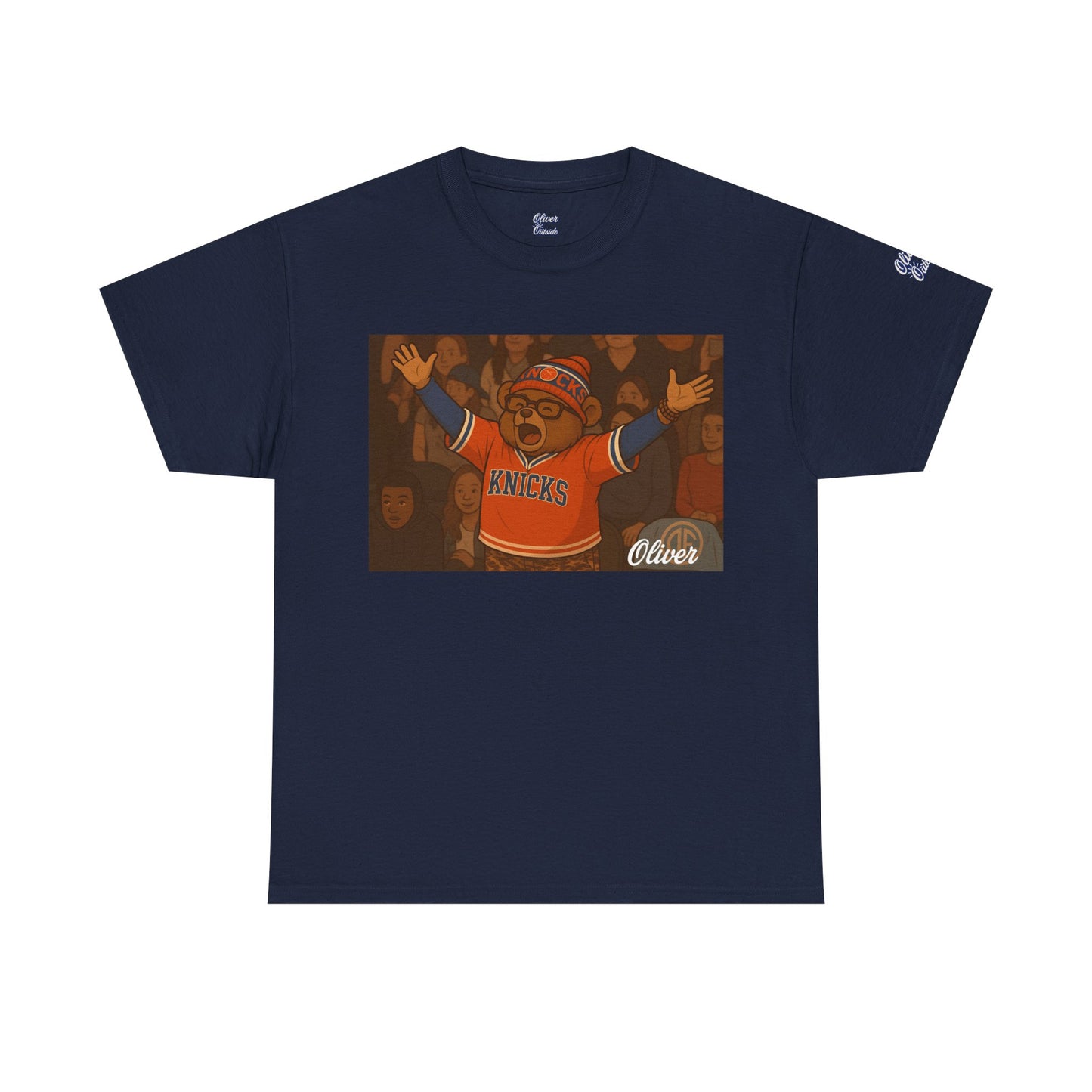 Oliver Outside Knicks Fan Tee – Courtside Energy Bear Style