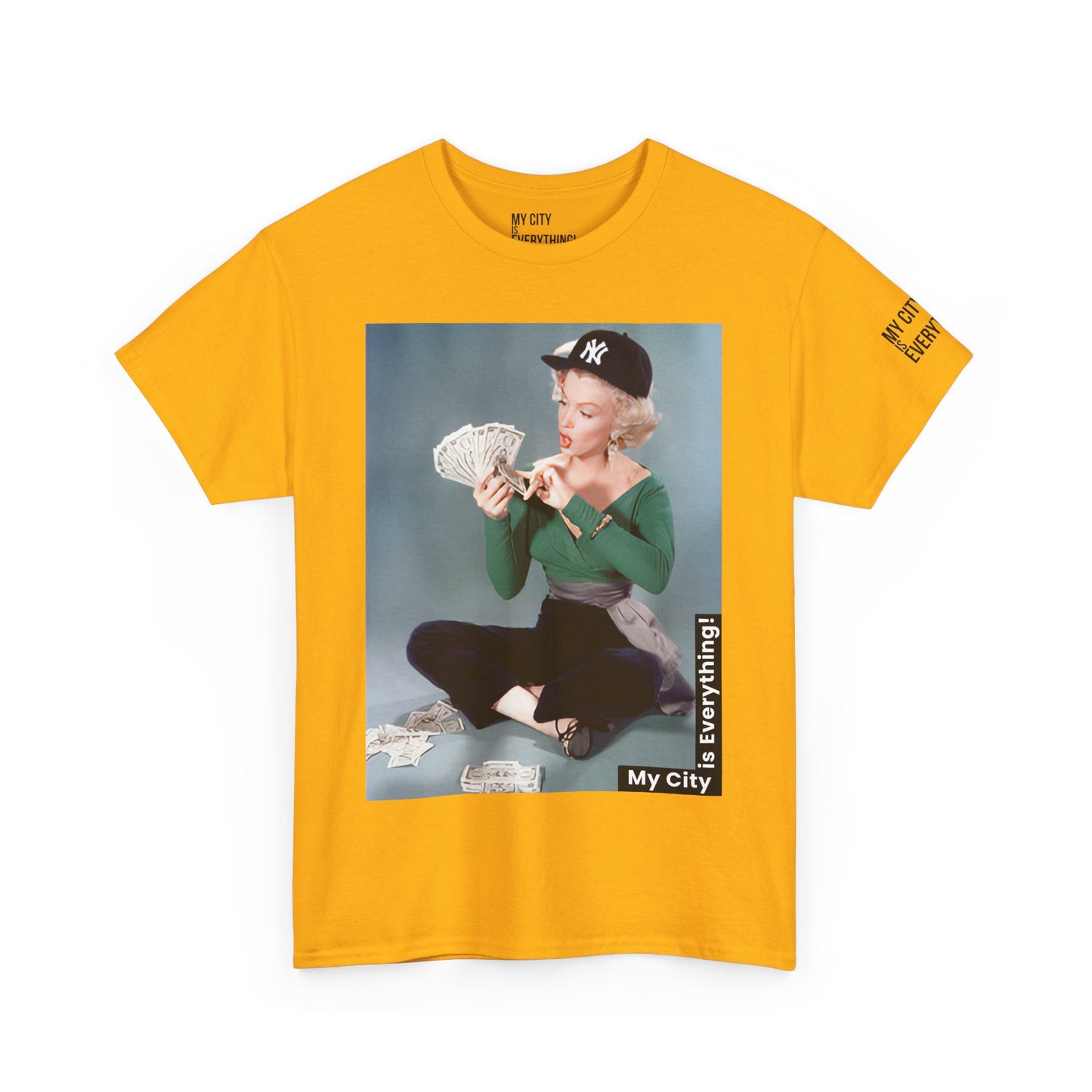 Marilyn x Money x Yankees Tee – Vintage Icon Remix | My City Is Everything!