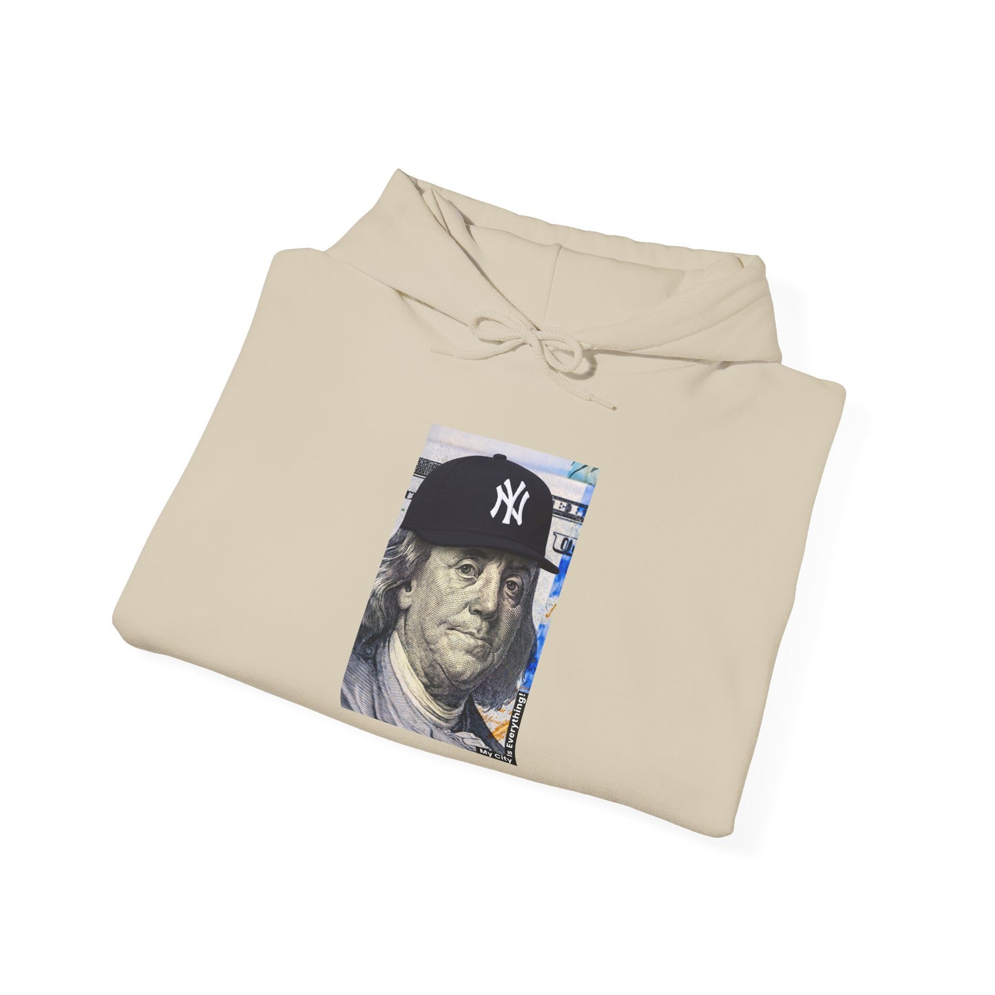 Ben Franklin in Yankees Cap Hoodie – My City is Everything! Money Meets Streetwear