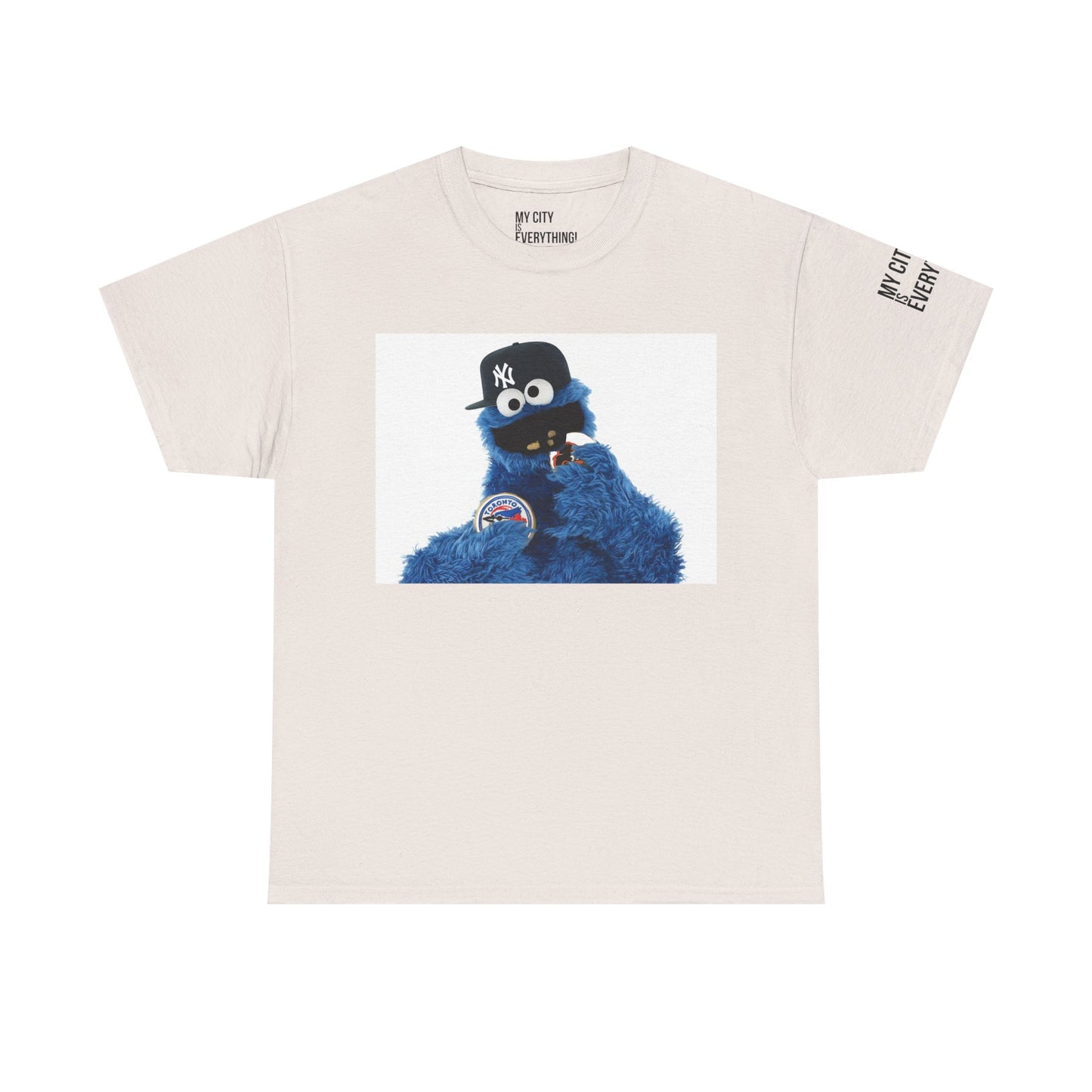 My City is Everything! NYC Cookie Monster Yankee Graphic T-Shirt – Streetwear Tee