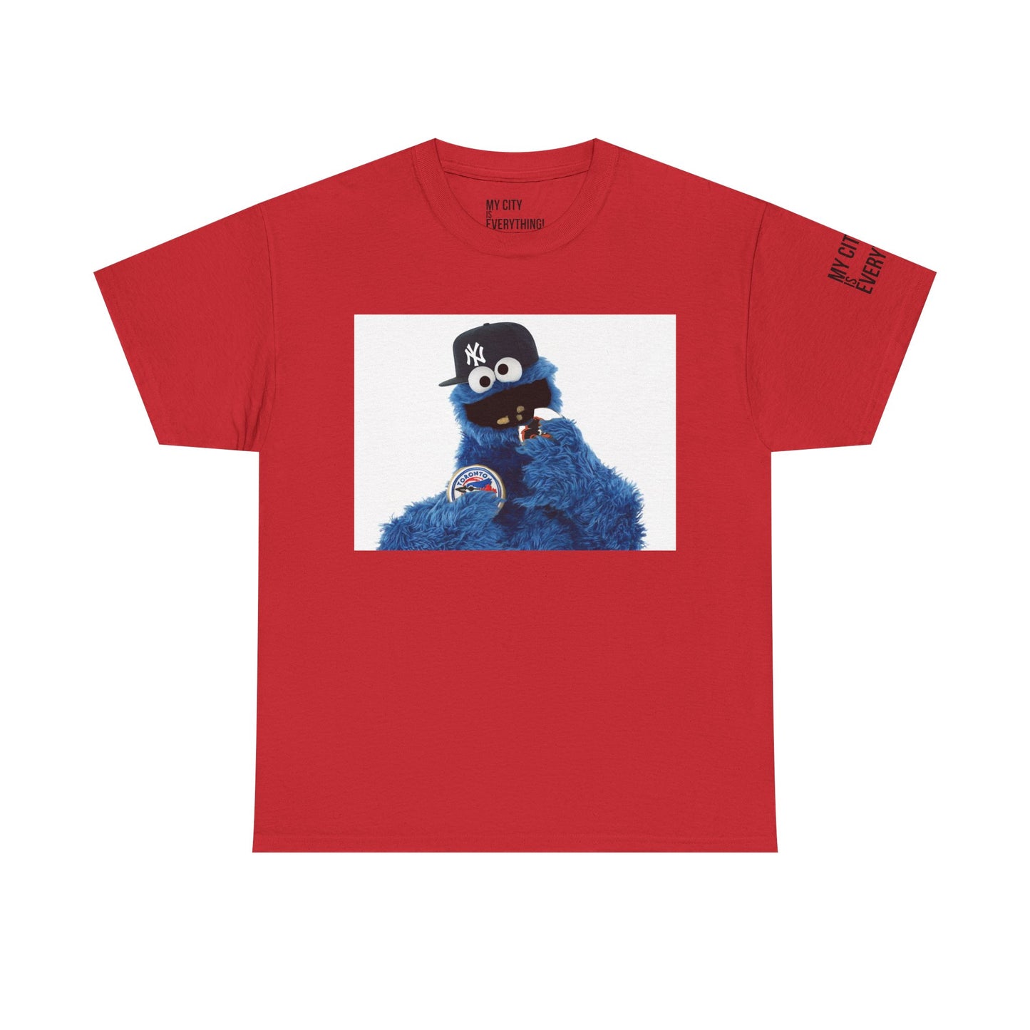 My City is Everything! NYC Cookie Monster Yankee Graphic T-Shirt – Streetwear Tee