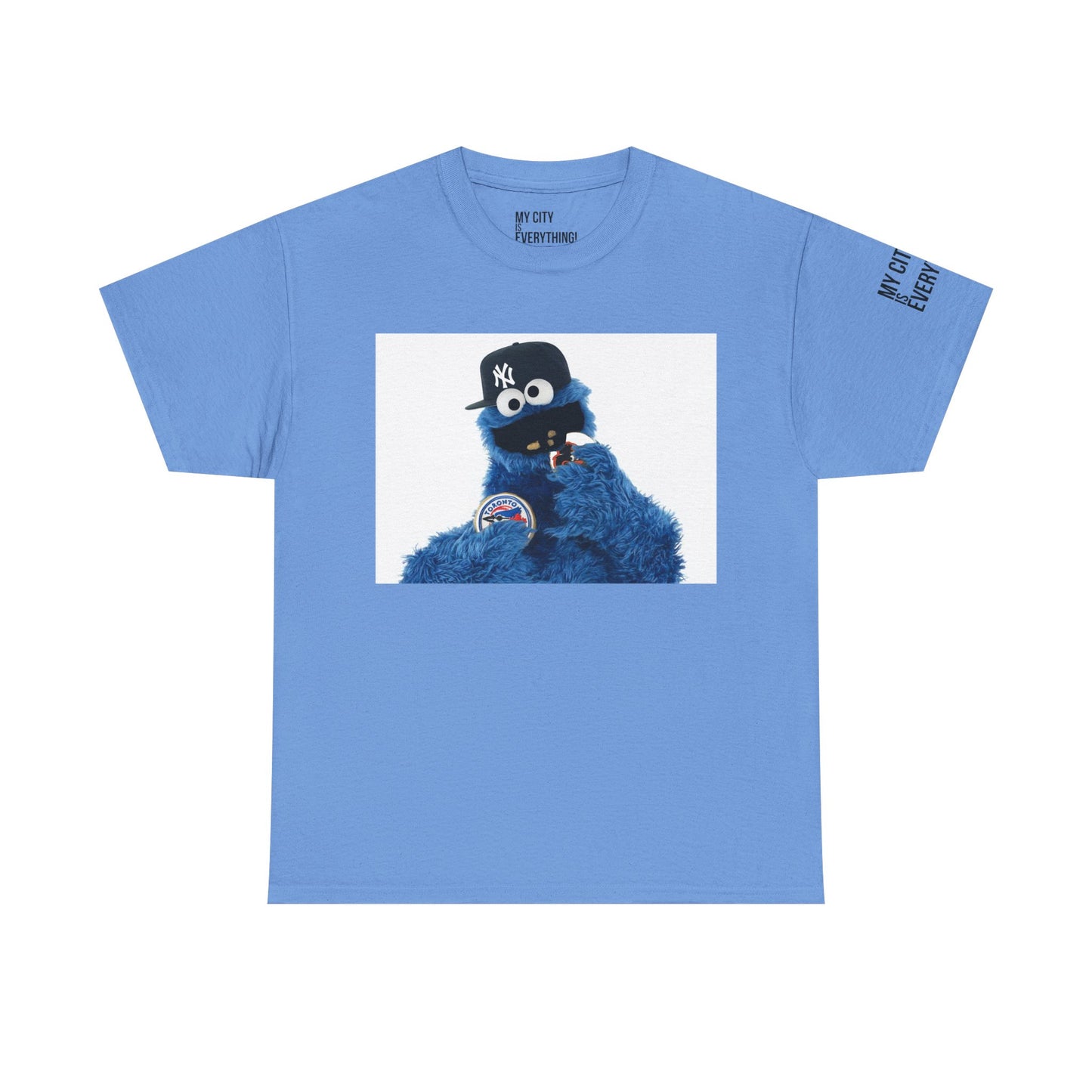 My City is Everything! NYC Cookie Monster Yankee Graphic T-Shirt – Streetwear Tee