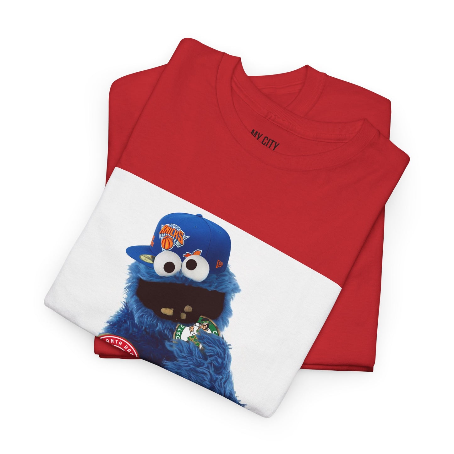 My City is Everything! NYC Cookie Monster Knicks Graphic T-Shirt – Streetwear Tee