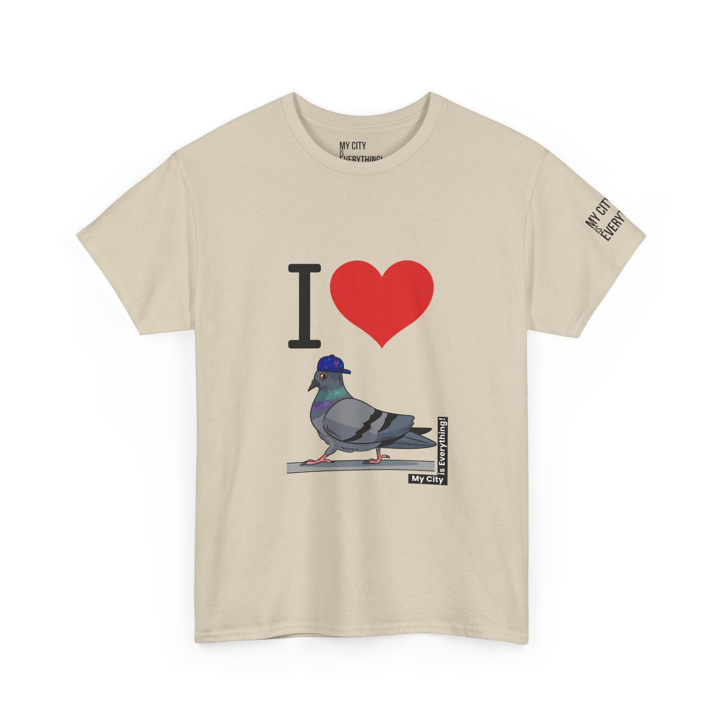 I ❤️ My City Pigeon Tee – Mets Blue Cap Edition | My City Is Everything!