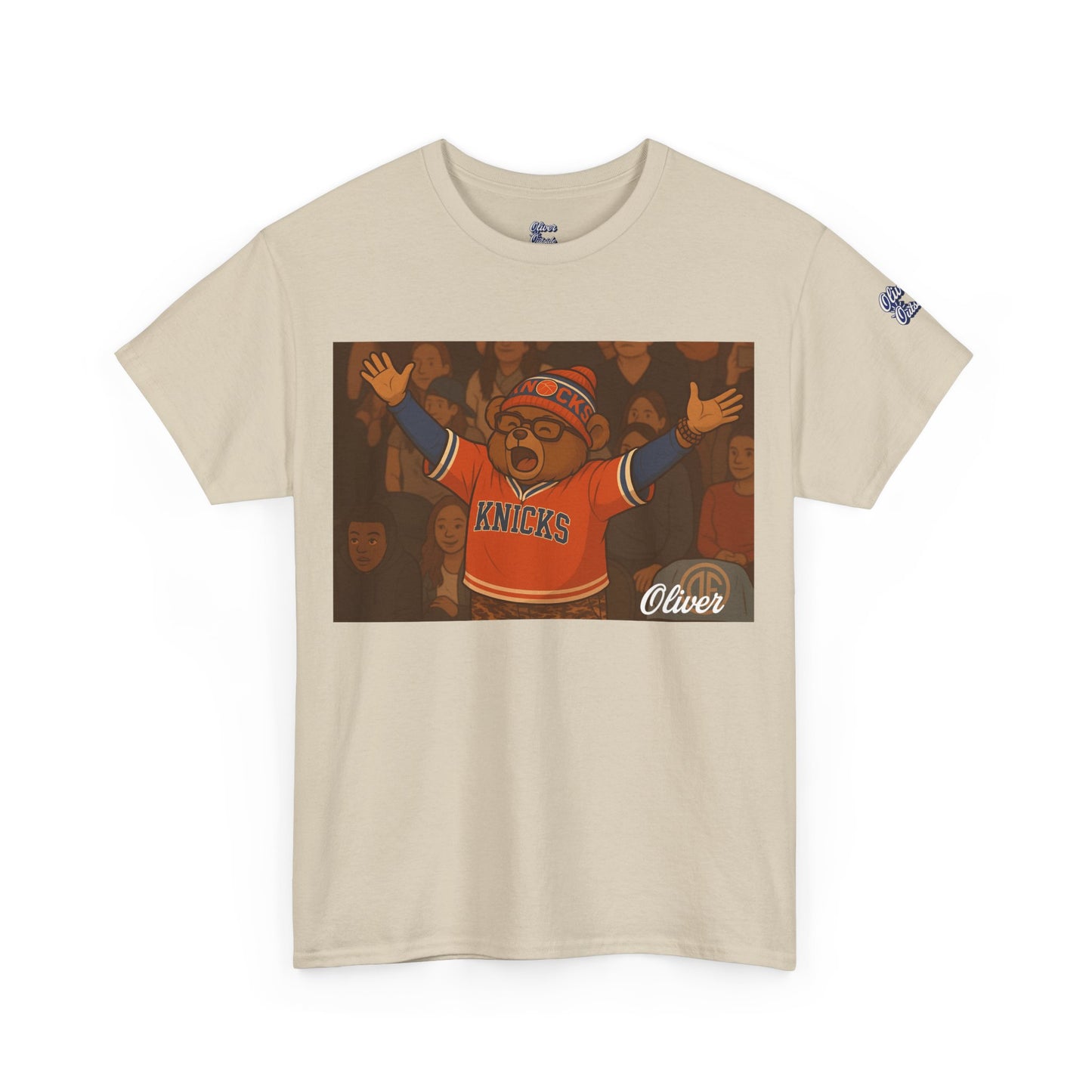 Oliver Outside Knicks Fan Tee – Courtside Energy Bear Style
