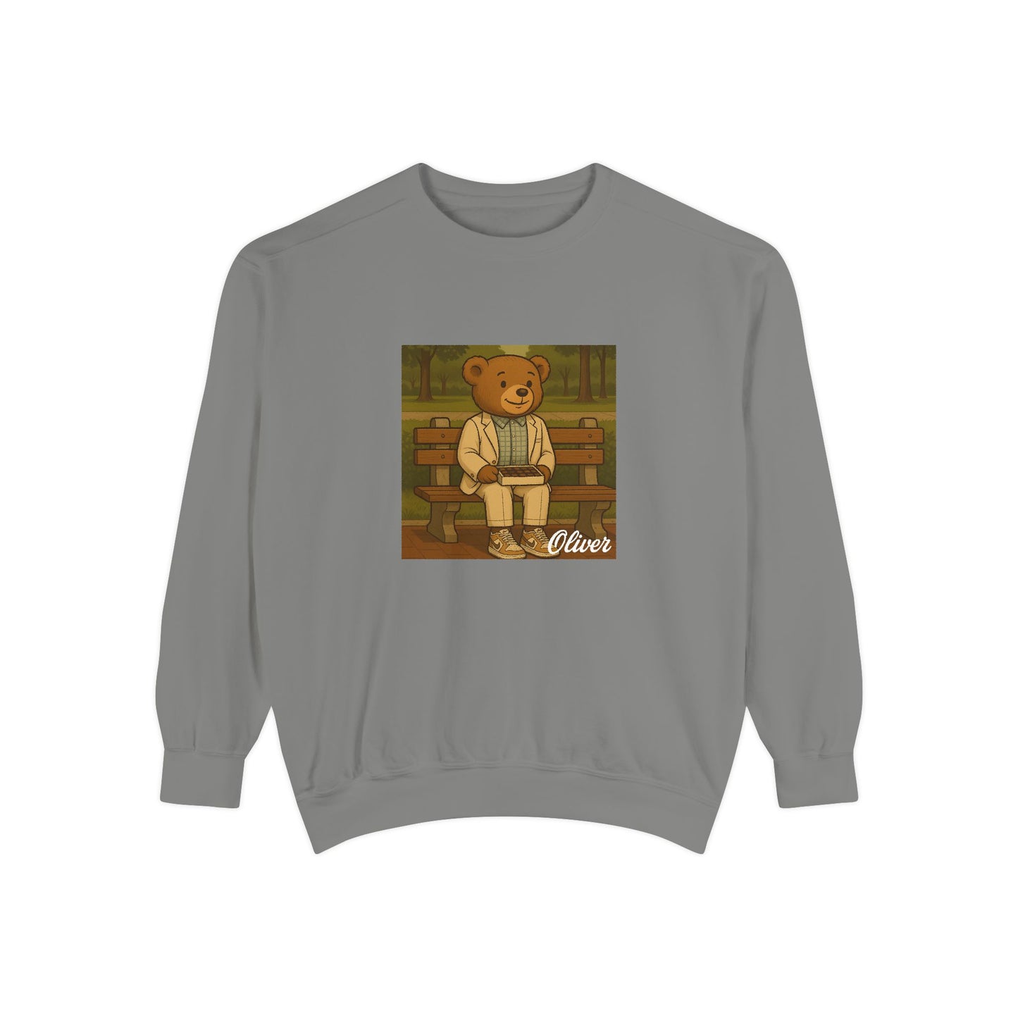 Oliver Outside Forrest Gump Parody Crewneck – Life is Bear-tiful