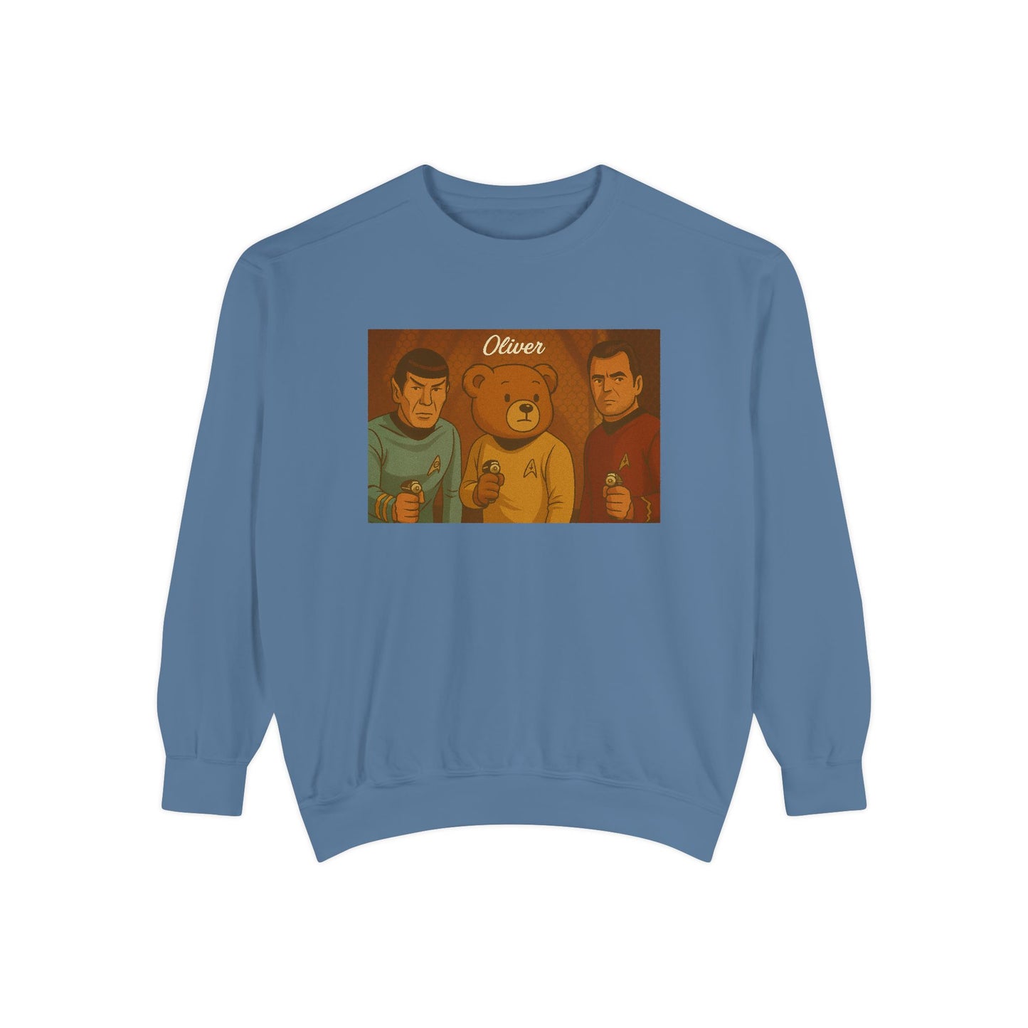 Oliver Outside Star Trek Crewneck – Beam Up Cozy Bear Style