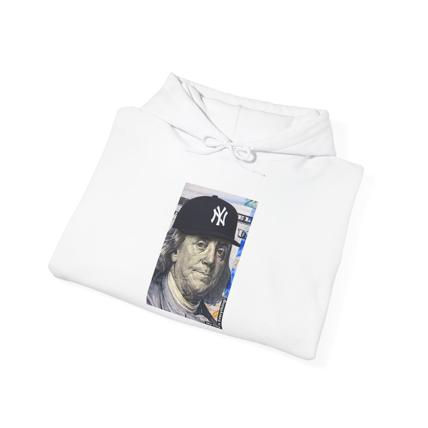 Ben Franklin in Yankees Cap Hoodie – My City is Everything! Money Meets Streetwear