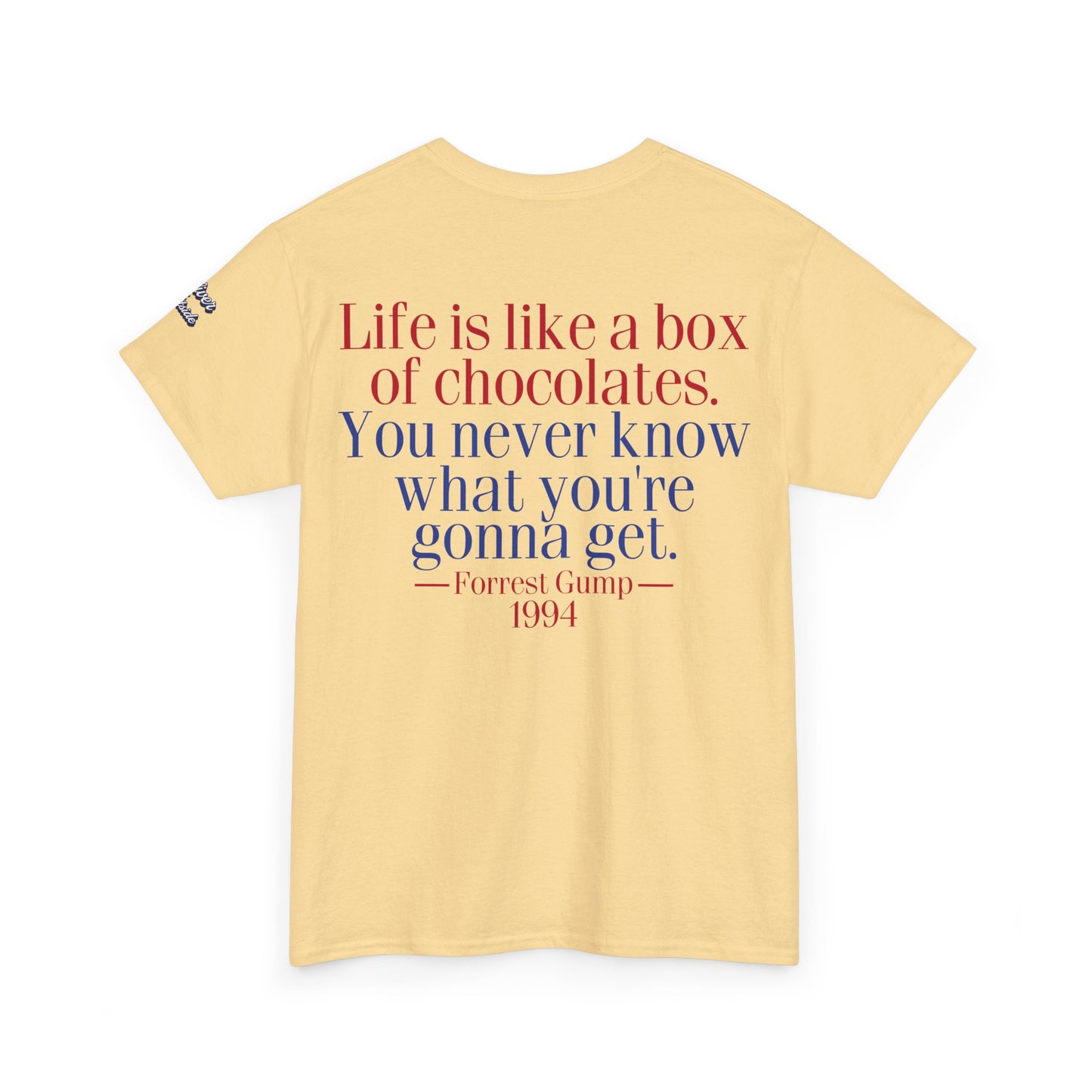 Oliver Outside Forrest Gump Parody Tee – Bench Time Classic