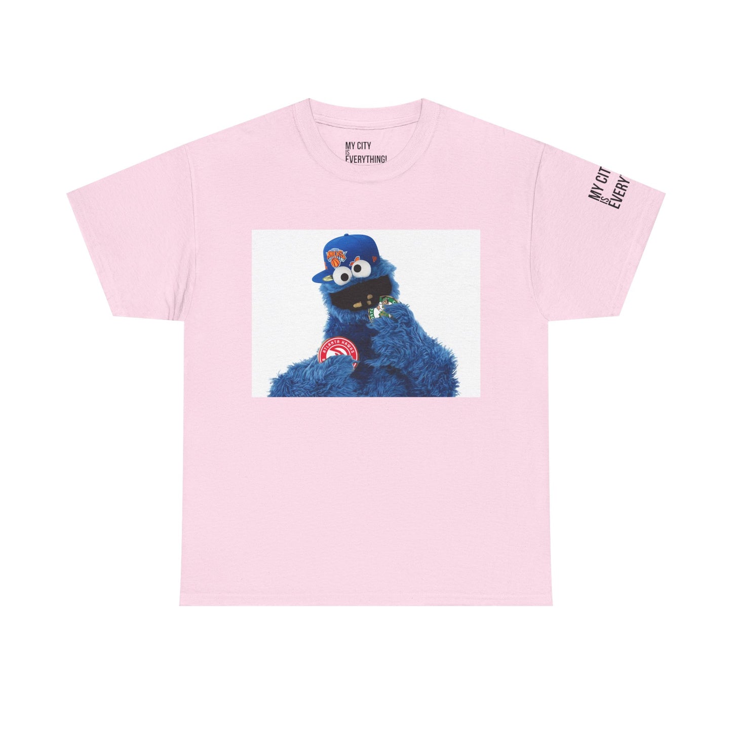 My City is Everything! NYC Cookie Monster Knicks Graphic T-Shirt – Streetwear Tee