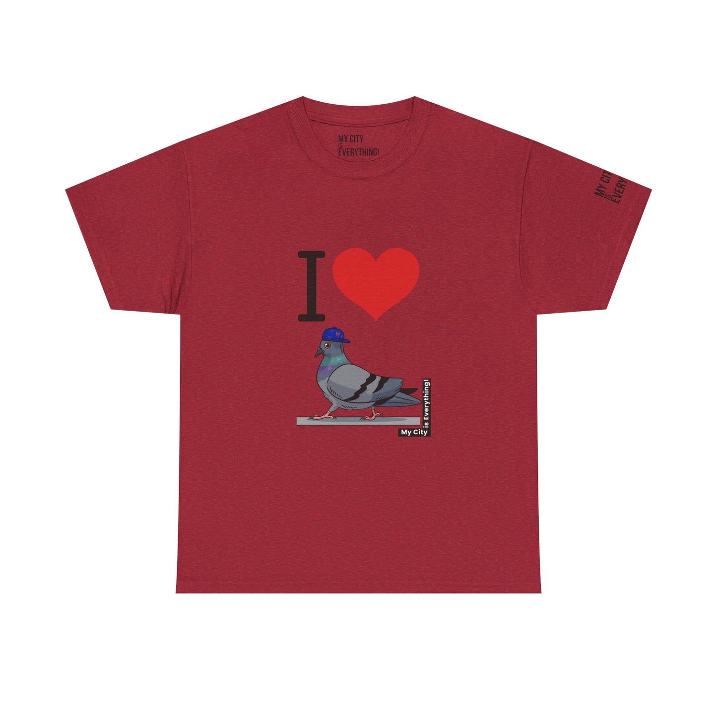 I ❤️ My City Pigeon Tee – Mets Blue Cap Edition | My City Is Everything!