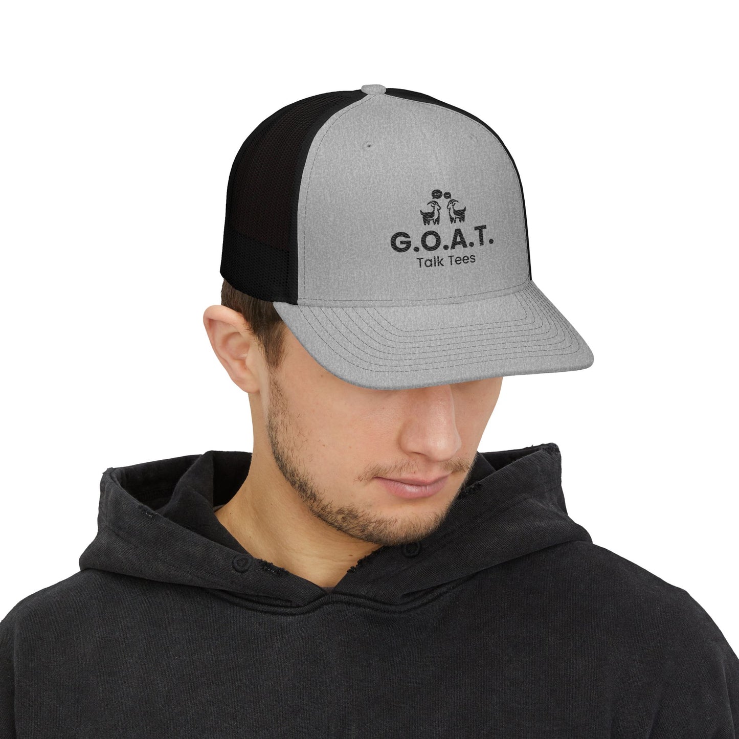 G.O.A.T. Talk Tees Trucker Hat – Classic Sports Debate Cap