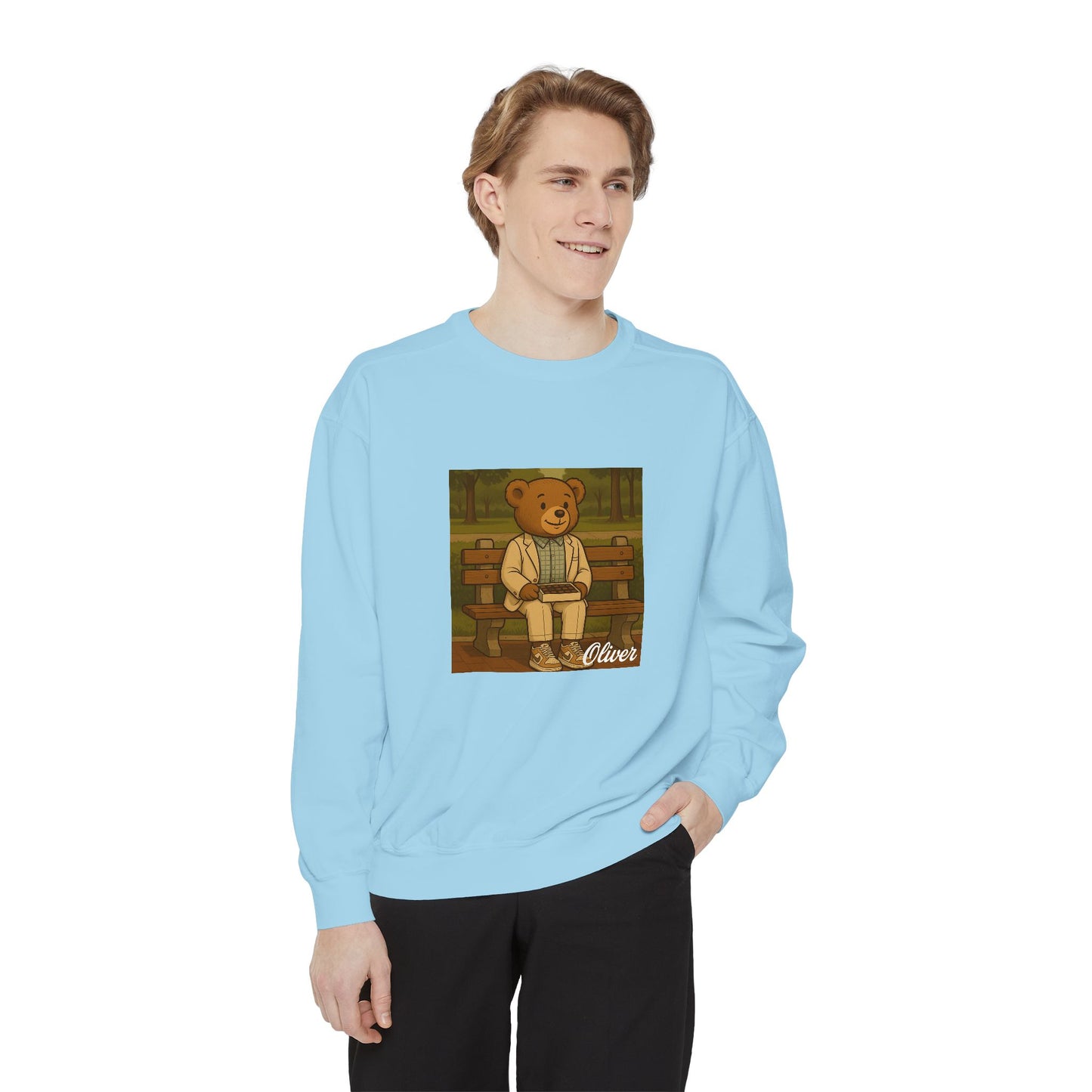 Oliver Outside Forrest Gump Parody Crewneck – Life is Bear-tiful