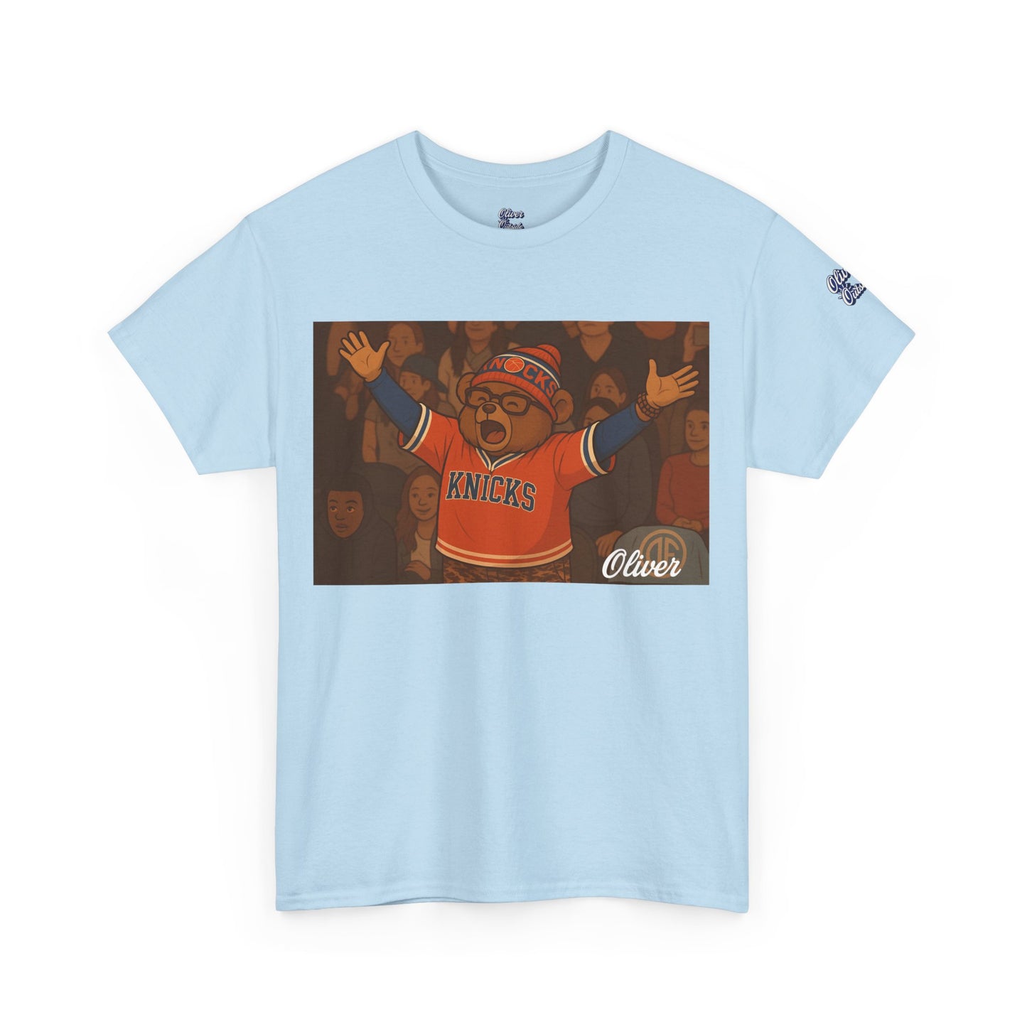 Oliver Outside Knicks Fan Tee – Courtside Energy Bear Style