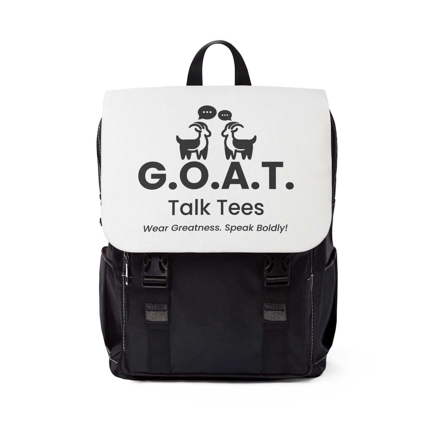 G.O.A.T. Talk Tees Debate Backpack – Bold Sports Culture Bag