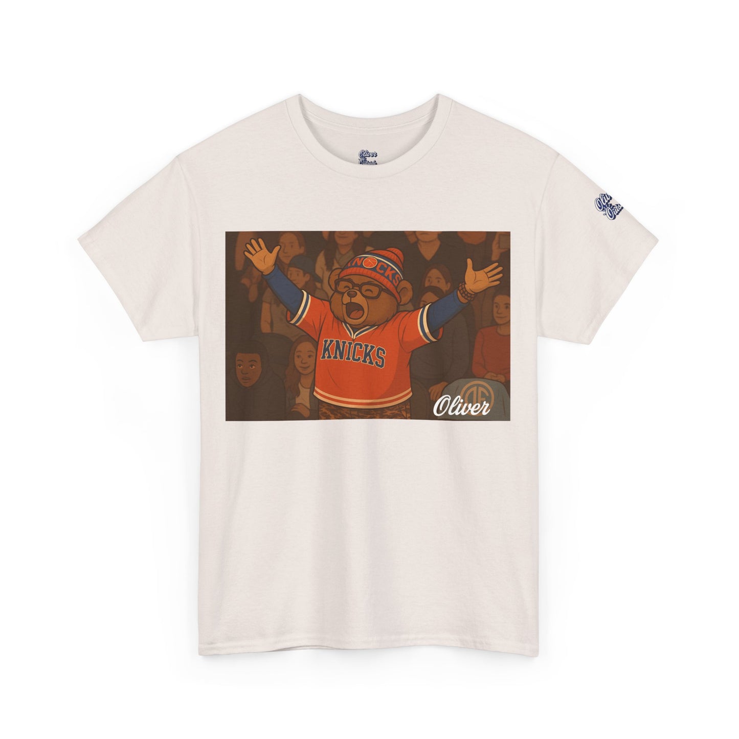 Oliver Outside Knicks Fan Tee – Courtside Energy Bear Style