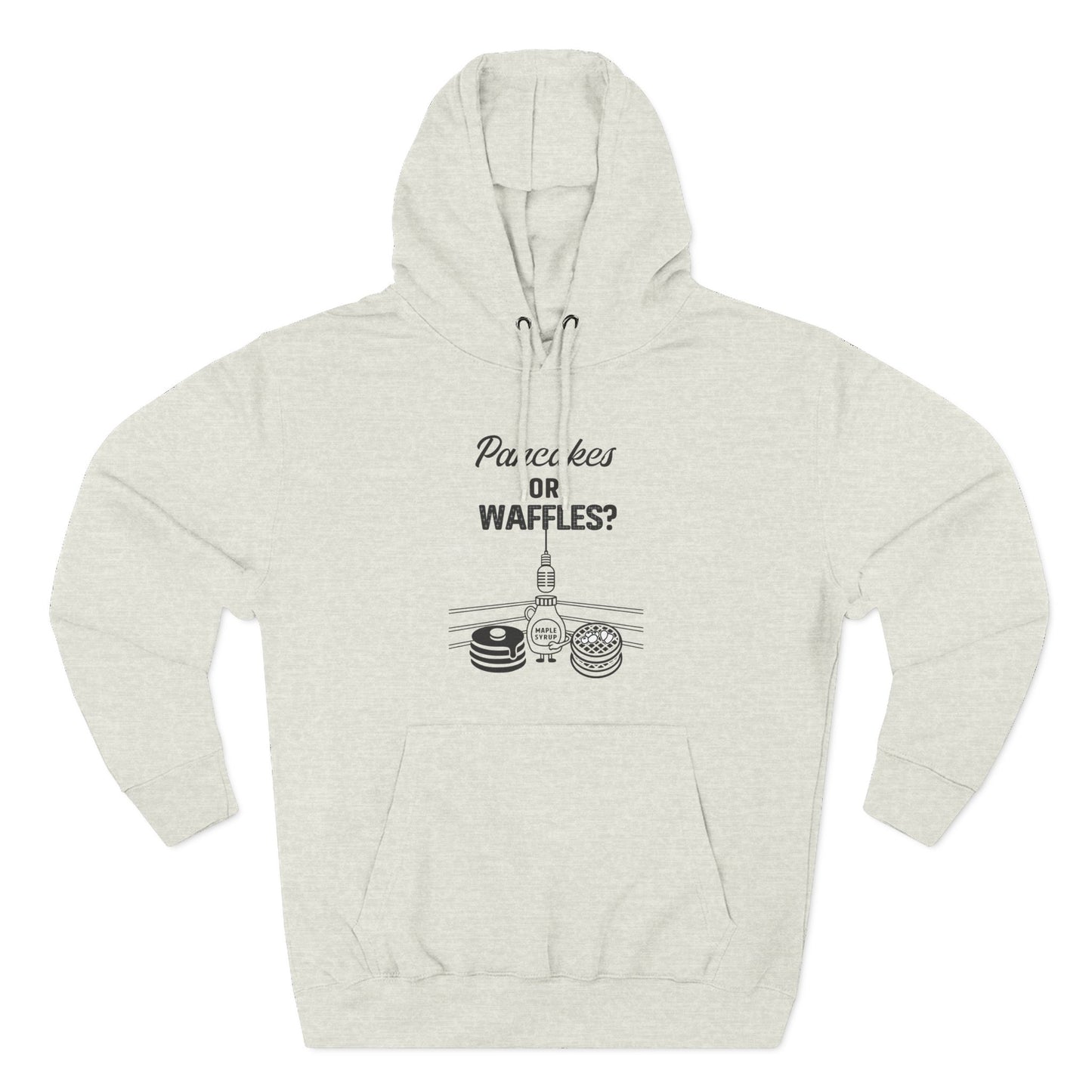 🥞/🧇Pancakes or Waffles? Hoodie – Funny Breakfast Debate Hoodie by G.O.A.T. Talk Tees
