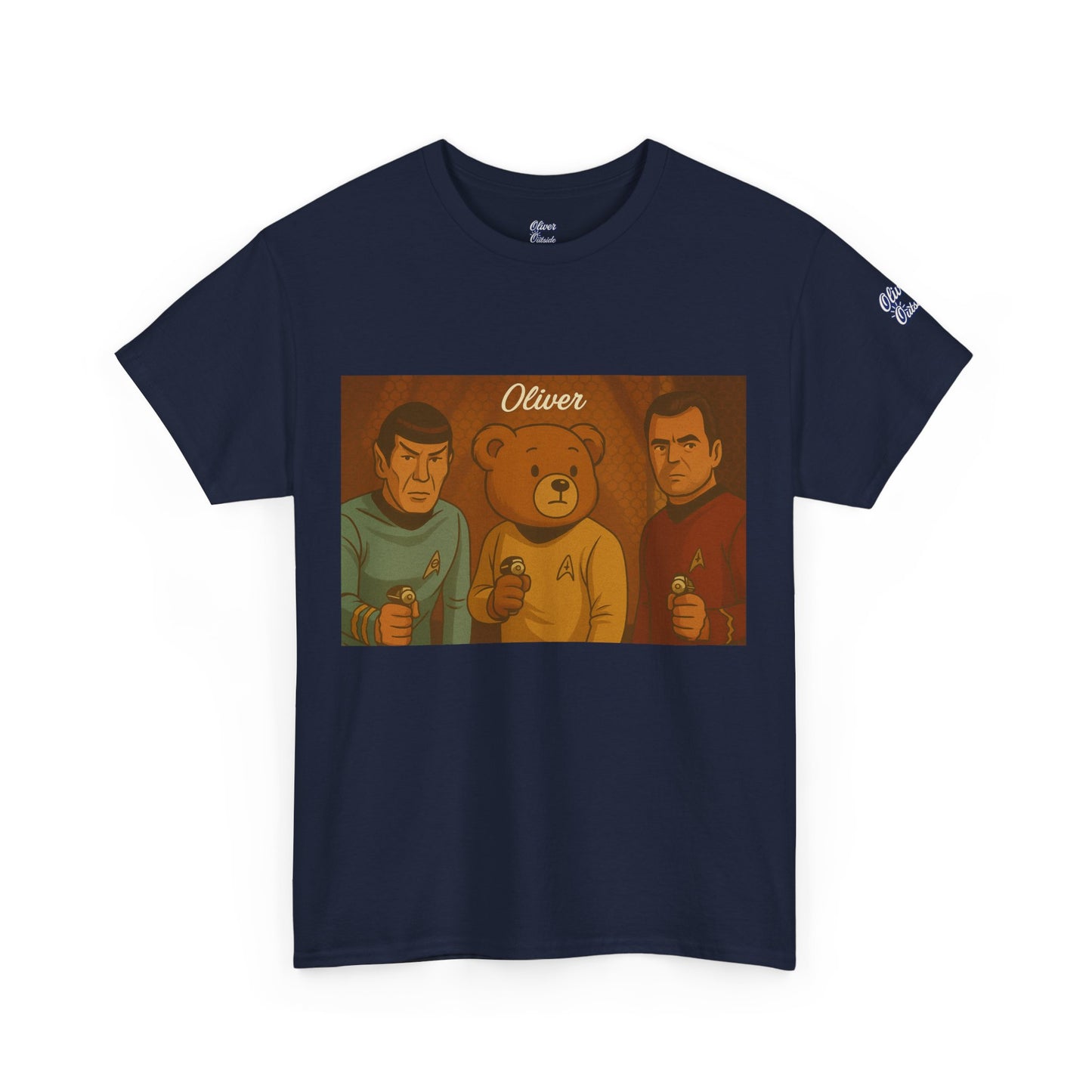 Oliver Outside Star Trek Parody Tee – Boldly Bear Where No One Has