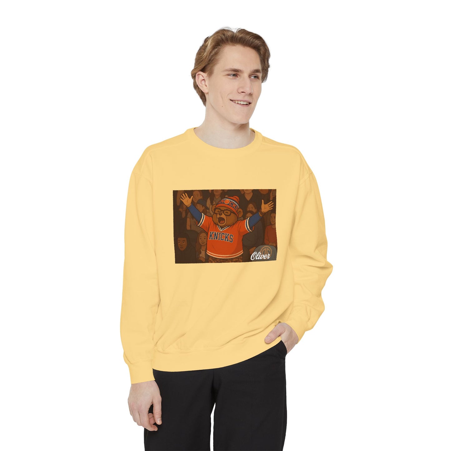Oliver Outside Knicks Fan Crewneck – NYC Spirit in Every Stitch
