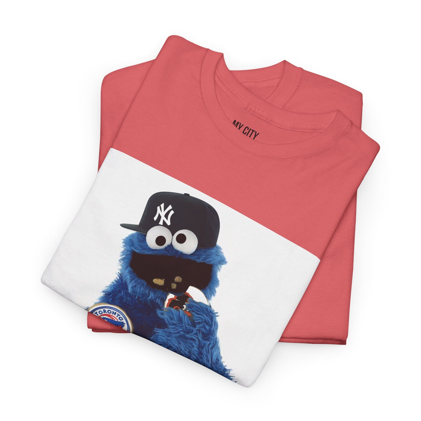 My City is Everything! NYC Cookie Monster Yankee Graphic T-Shirt – Streetwear Tee