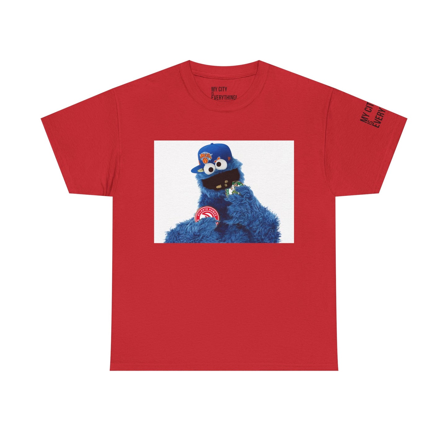 My City is Everything! NYC Cookie Monster Knicks Graphic T-Shirt – Streetwear Tee