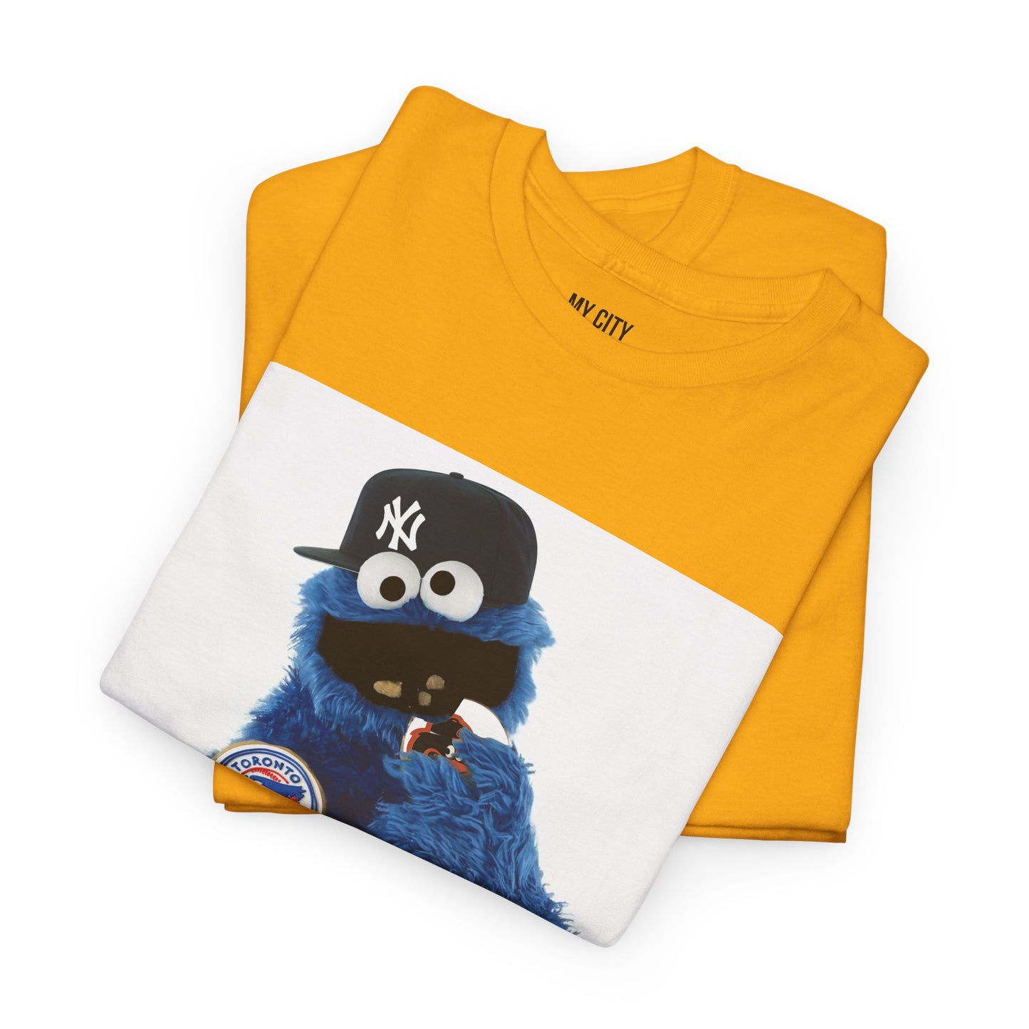 My City is Everything! NYC Cookie Monster Yankee Graphic T-Shirt – Streetwear Tee
