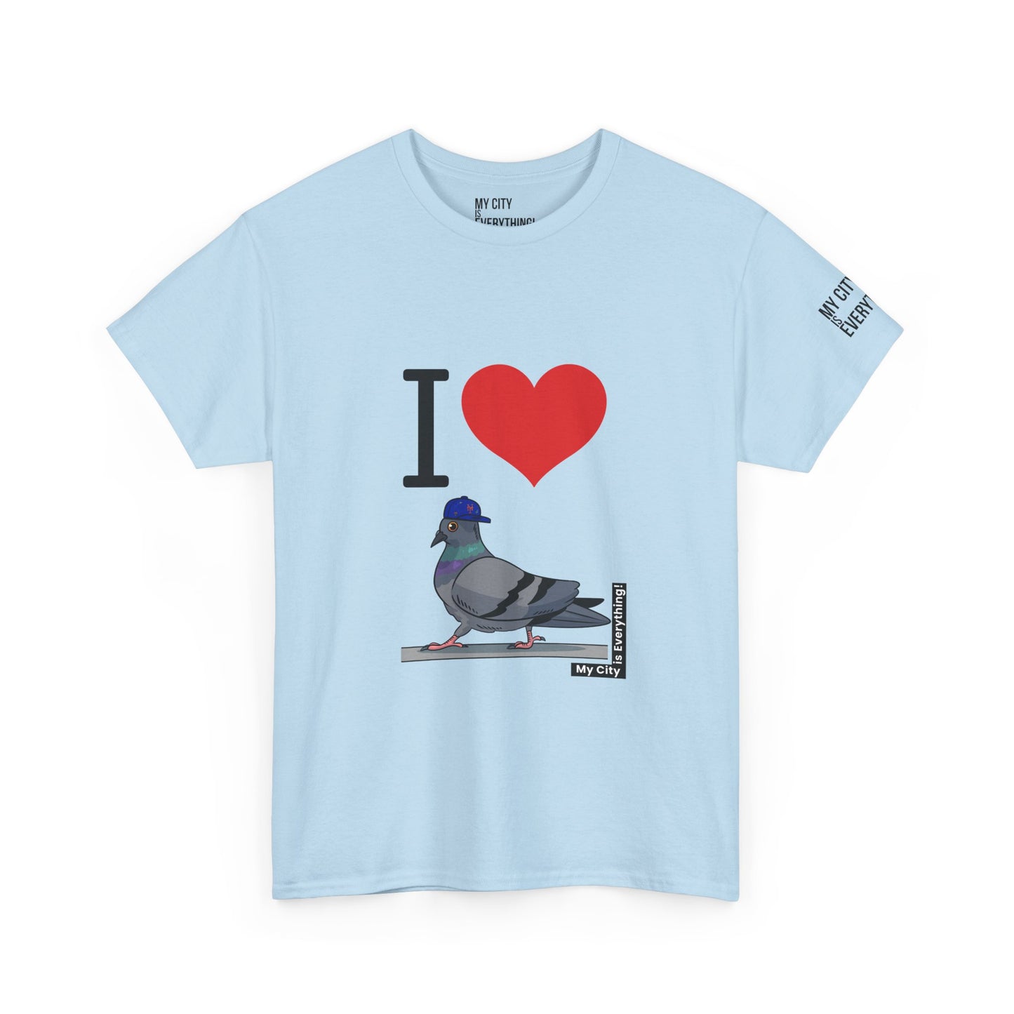 I ❤️ My City Pigeon Tee – Mets Blue Cap Edition | My City Is Everything!