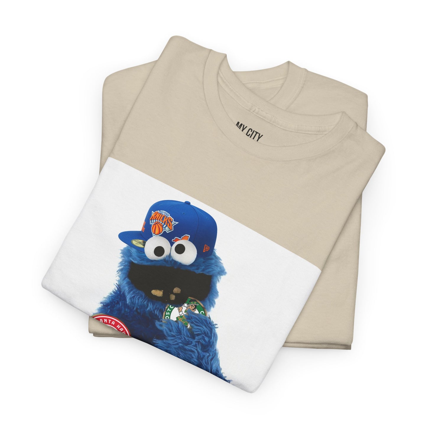 My City is Everything! NYC Cookie Monster Knicks Graphic T-Shirt – Streetwear Tee