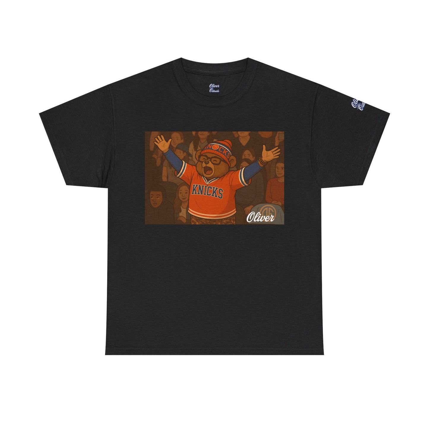 Oliver Outside Knicks Fan Tee – Courtside Energy Bear Style