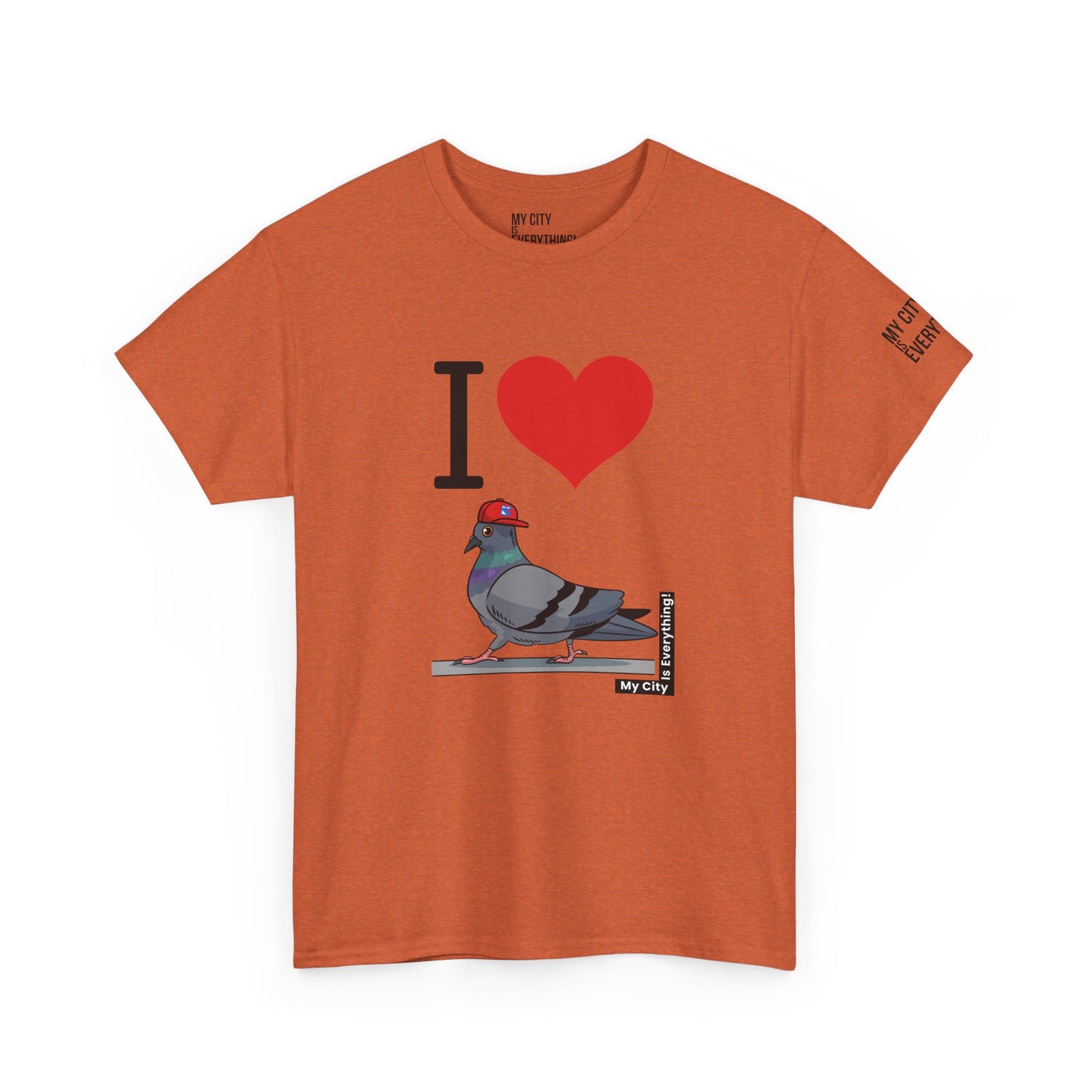 I ❤️ My City Pigeon Tee – Rangers Cap Edition | My City Is Everything!