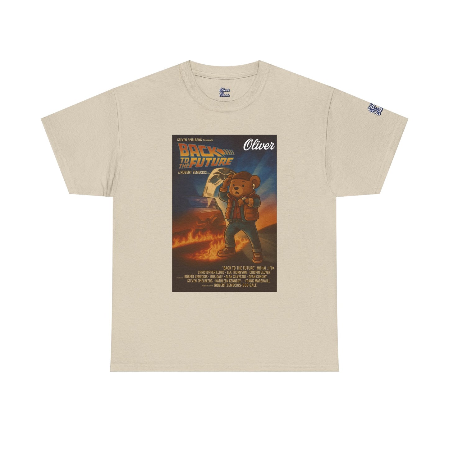 Oliver Outside Back to the Future Parody Tee – Retro Bear Style