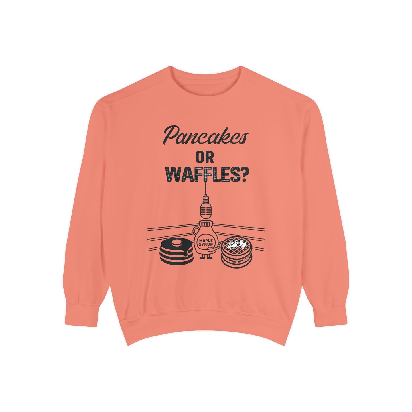 🥞/🧇Pancakes or Waffles? G.O.A.T. Talk Tees Debate Sweatshirt – Breakfast Battle Crewneck