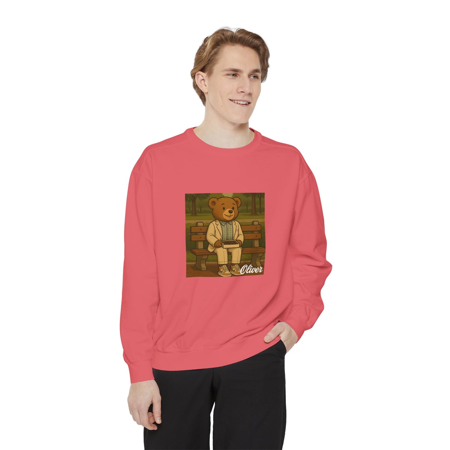 Oliver Outside Forrest Gump Parody Crewneck – Life is Bear-tiful