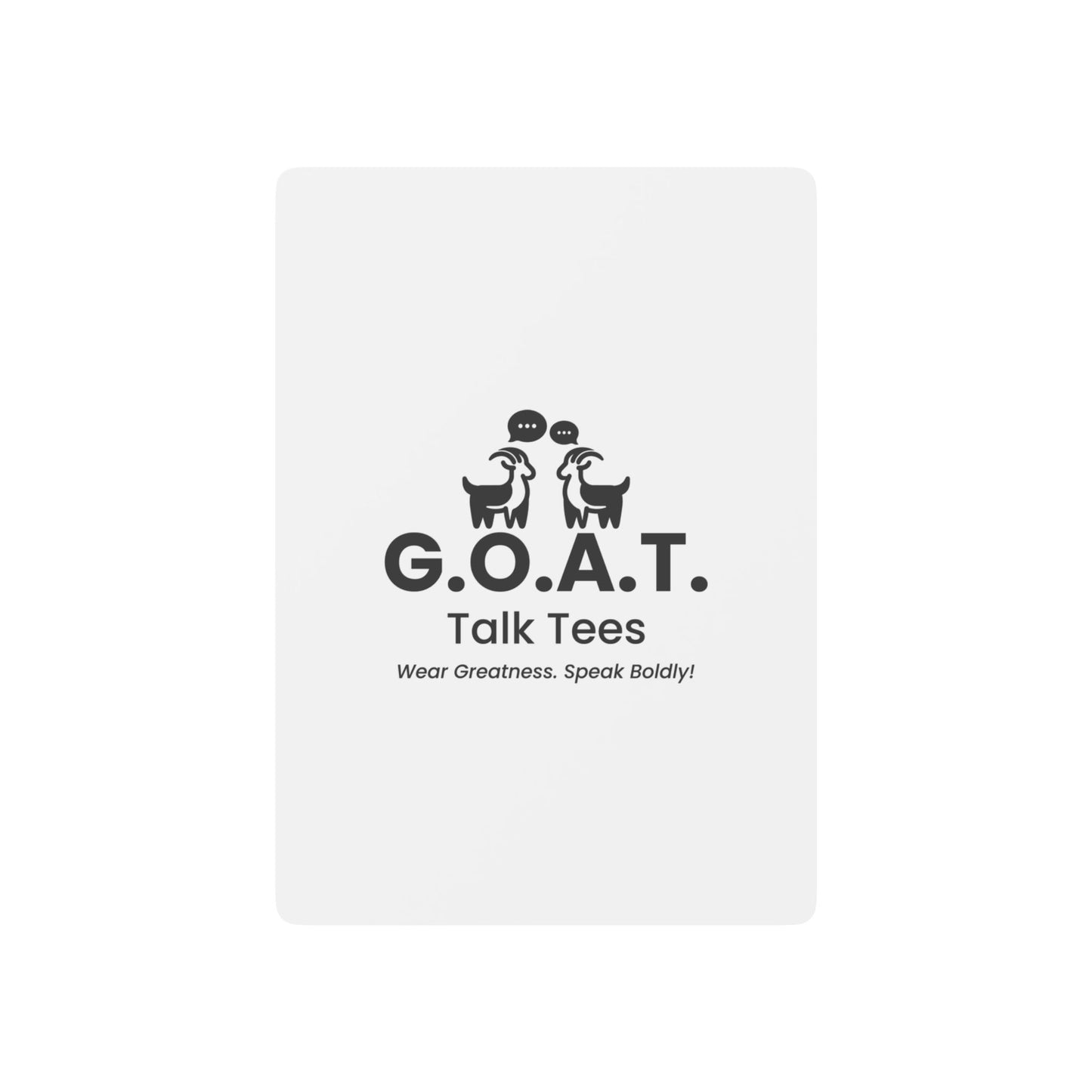 G.O.A.T. Talk Tees Playing Cards – Custom Debate Deck